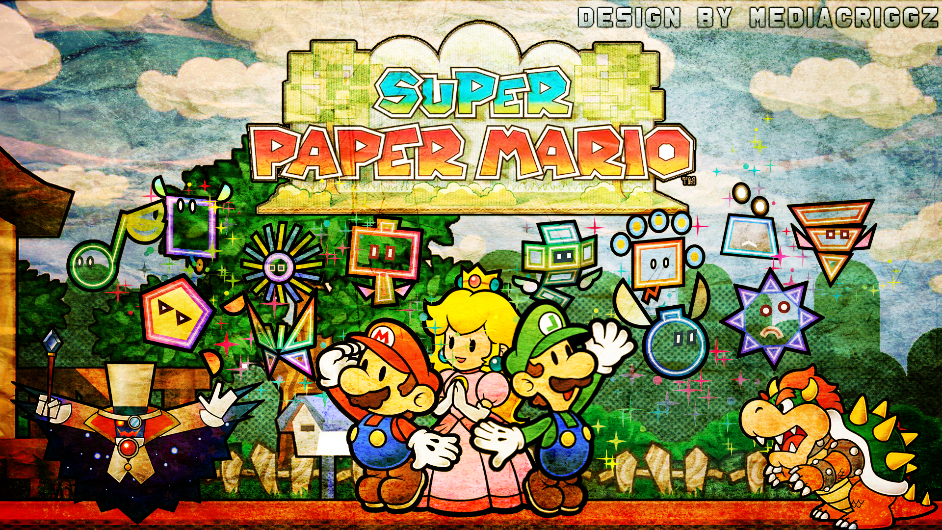Téléchargez des papiers peints mobile Super Paper Mario, Mario, Jeux Vidéo gratuitement.