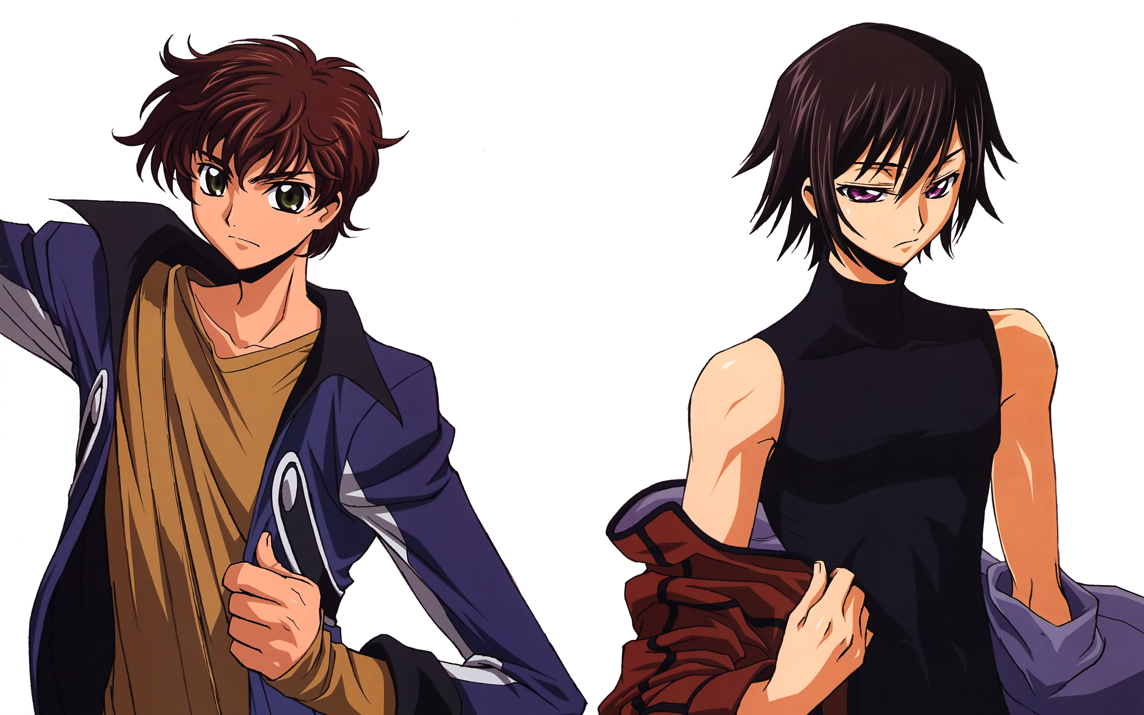 Handy-Wallpaper Animes, Lelouch Lamperouge, Suzaku Kururugi, Code Geass: Lelouch Of The Rebellion kostenlos herunterladen.