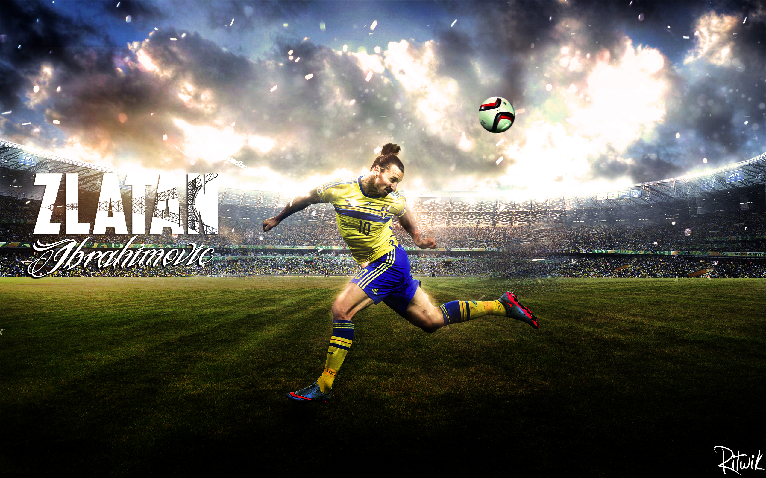 Téléchargez des papiers peints mobile Des Sports, Football, Suédois, Zlatan Ibrahimovic gratuitement.
