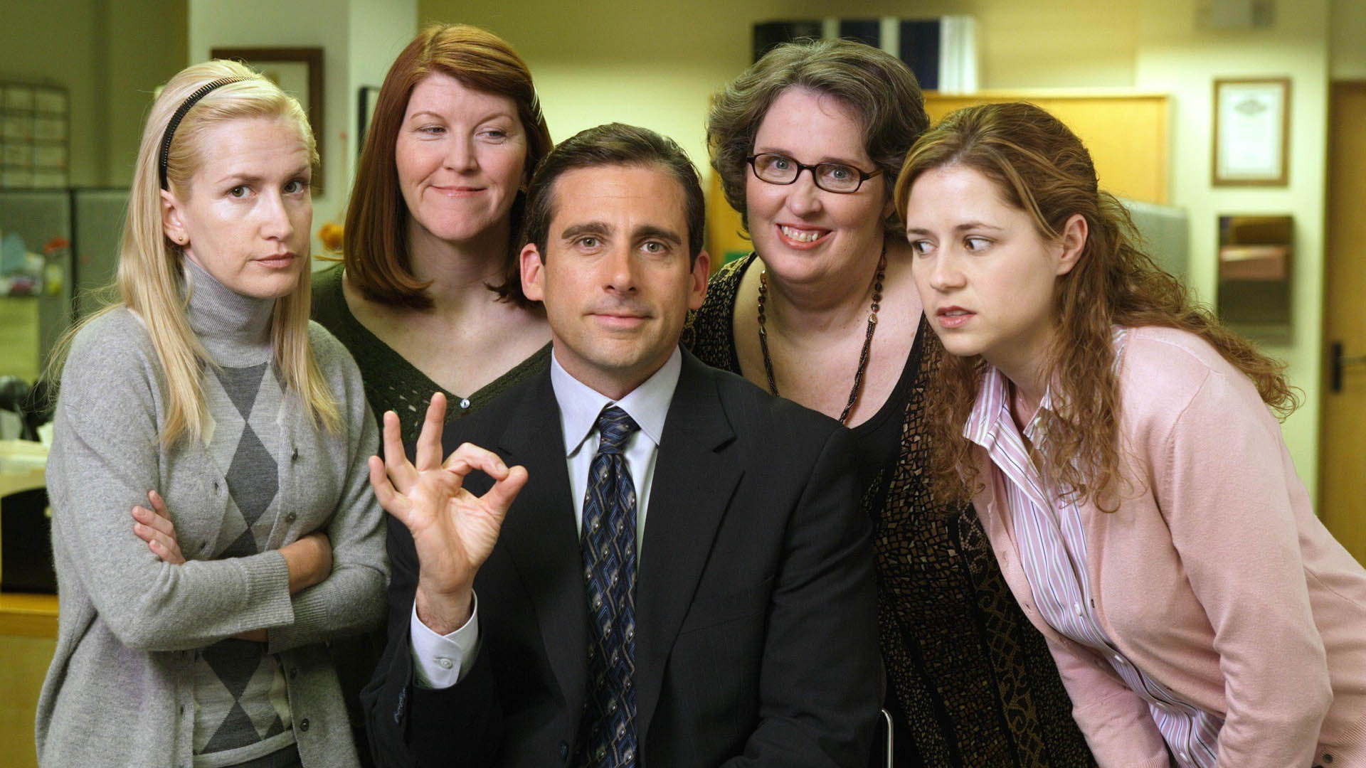 the office (us), tv show, angela kinsey, angela martin, jenna fischer, kate flannery, meredith palmer, michael scott, pam beesly, phyllis smith, phyllis vance, steve carell