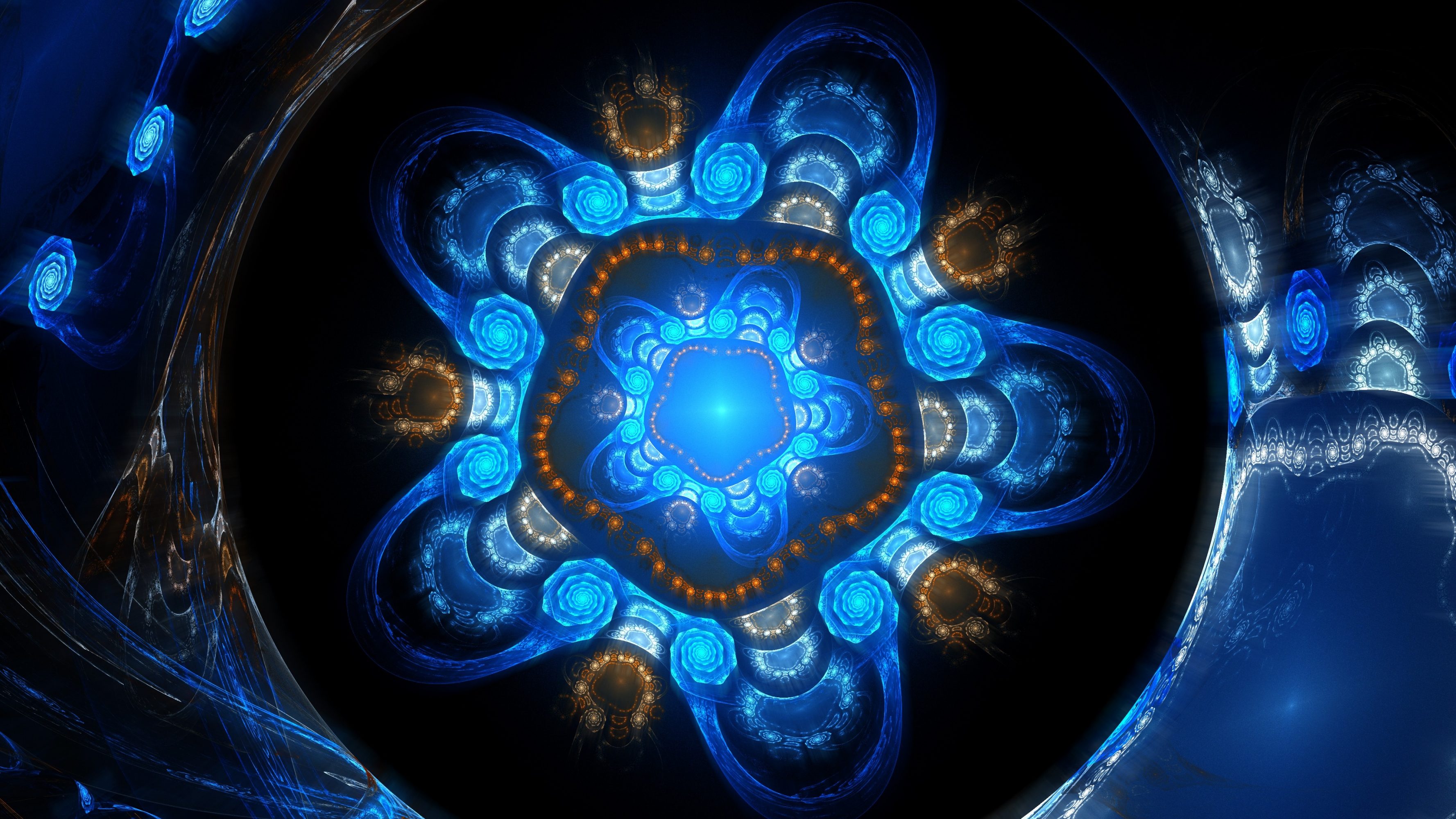 Download mobile wallpaper Abstract, Fractal, Circle, Shapes for free.