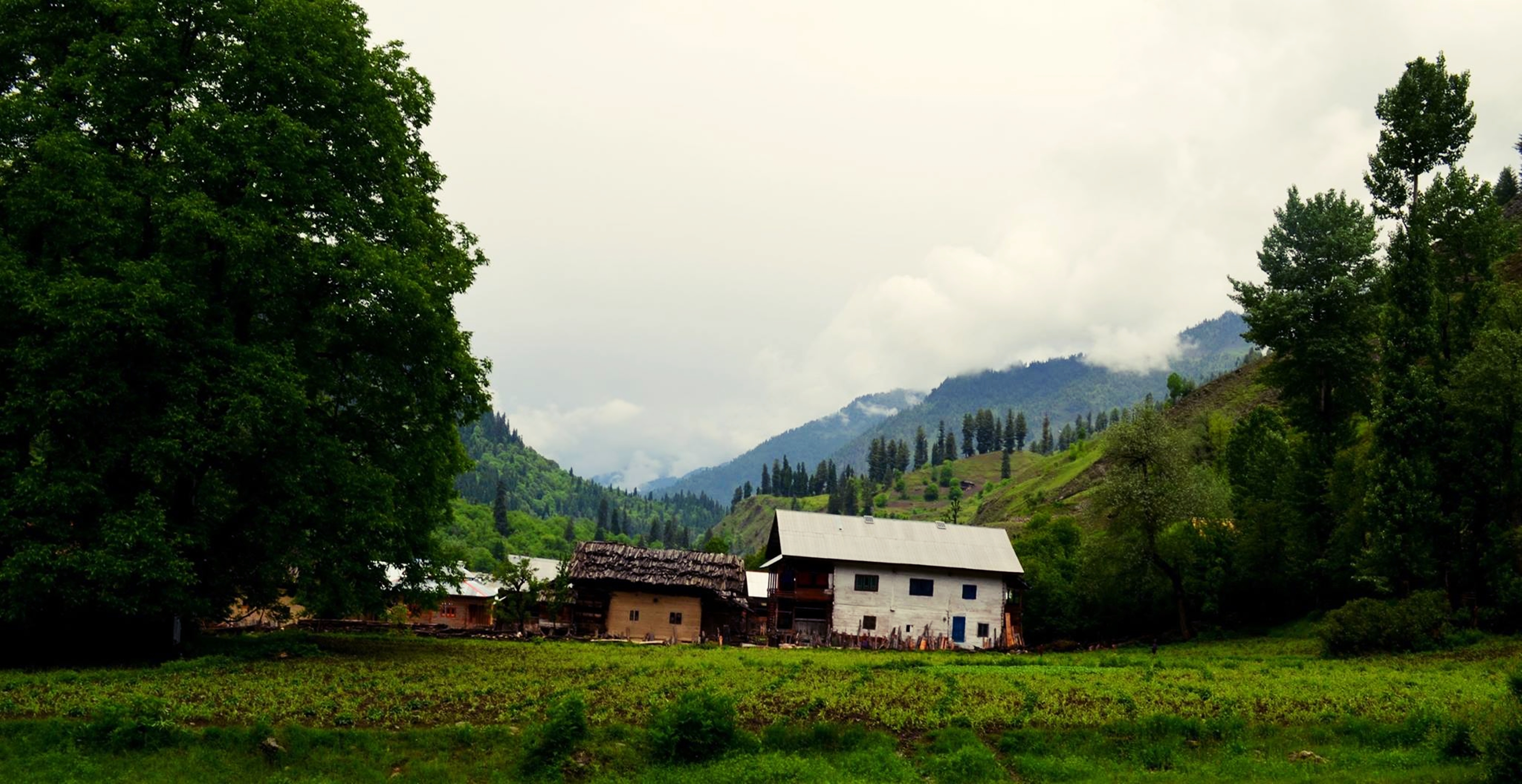 countryside, kashmir, photography, landscape, hill, hut, mountain, pakistan, village
