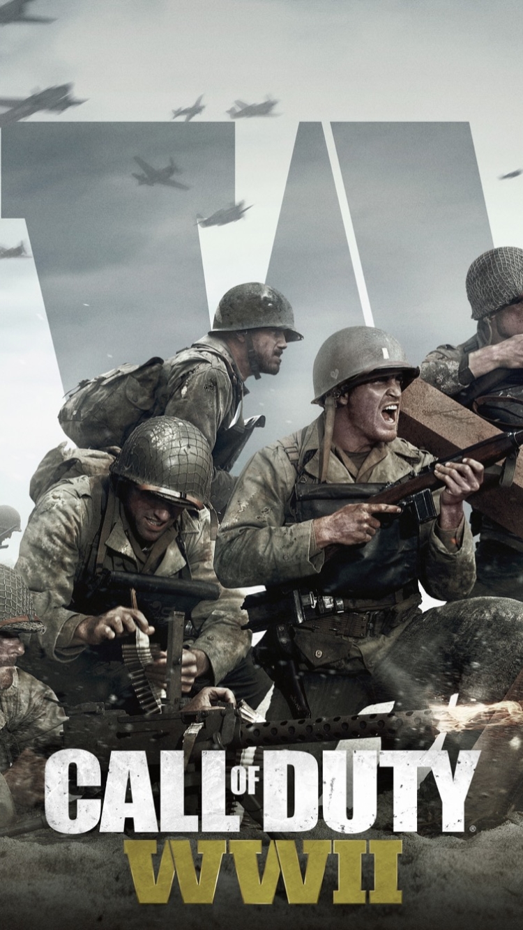 video game, call of duty: wwii, soldier, call of duty iphone wallpaper