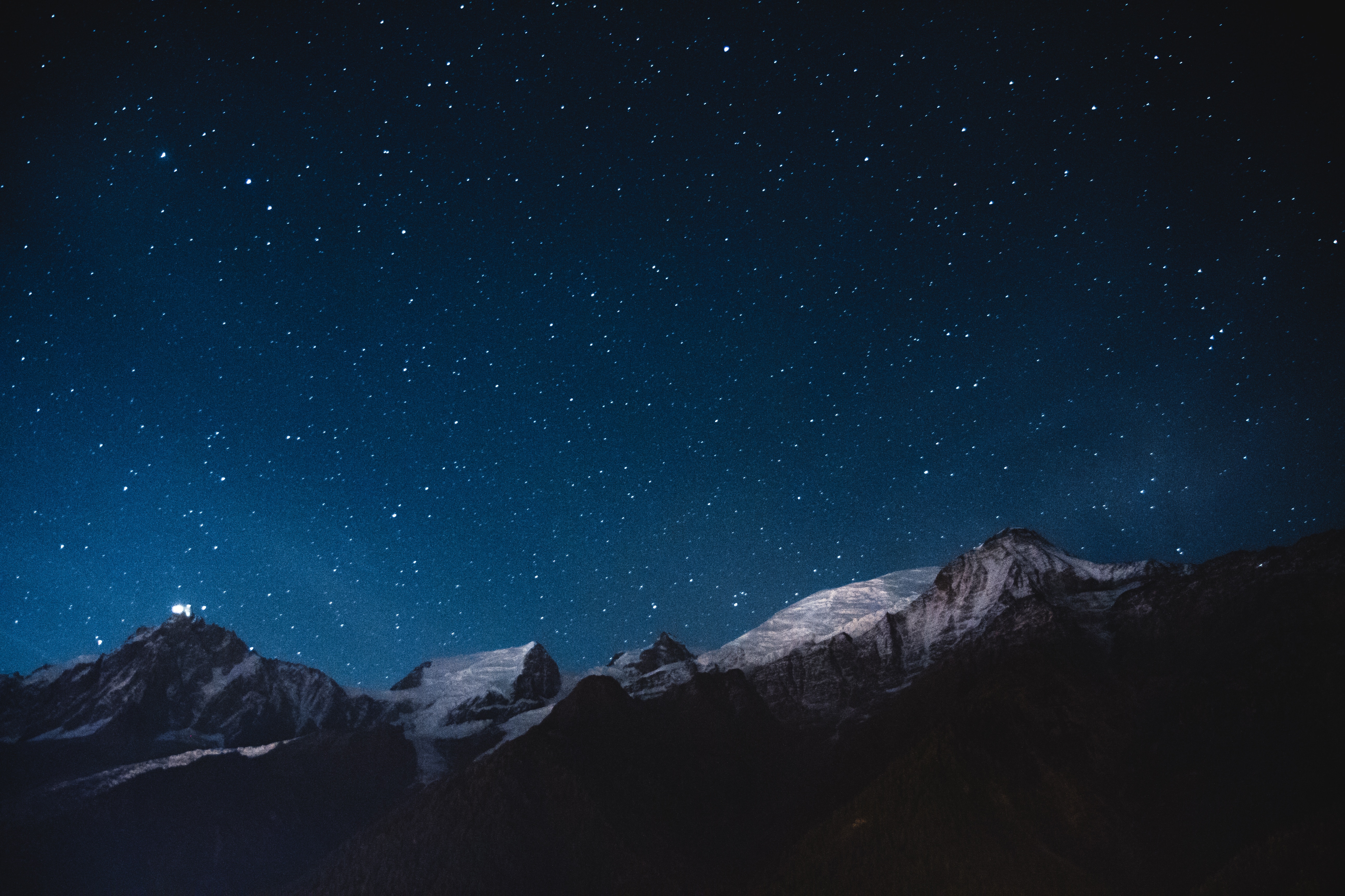 Download mobile wallpaper Nature, Mountains, Starry Sky, Night for free.