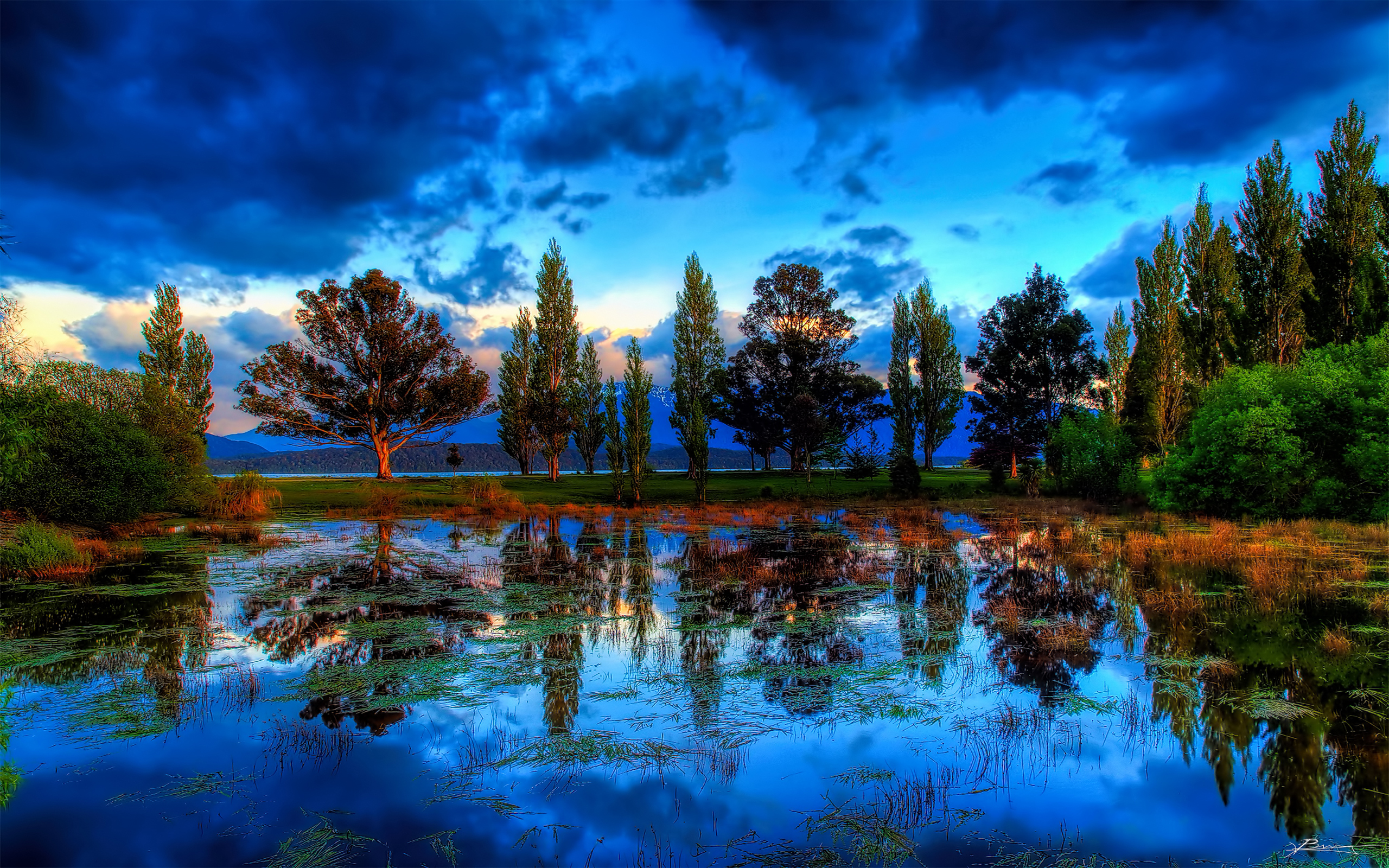 Download mobile wallpaper Sky, Lakes, Lake, Reflection, Tree, Earth, Pond, Cloud for free.
