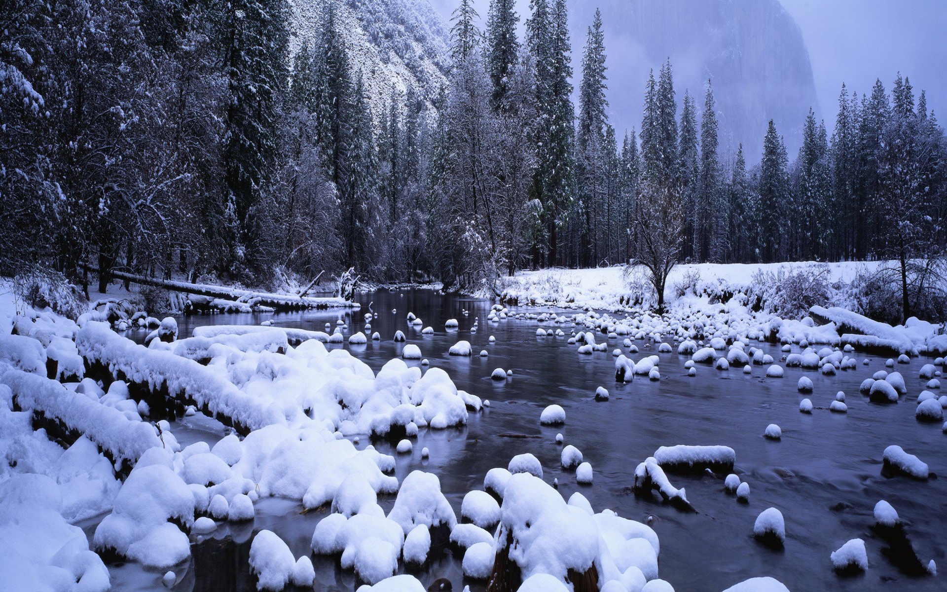 Скачать картинку Пейзаж, Река, Зима в телефон бесплатно.