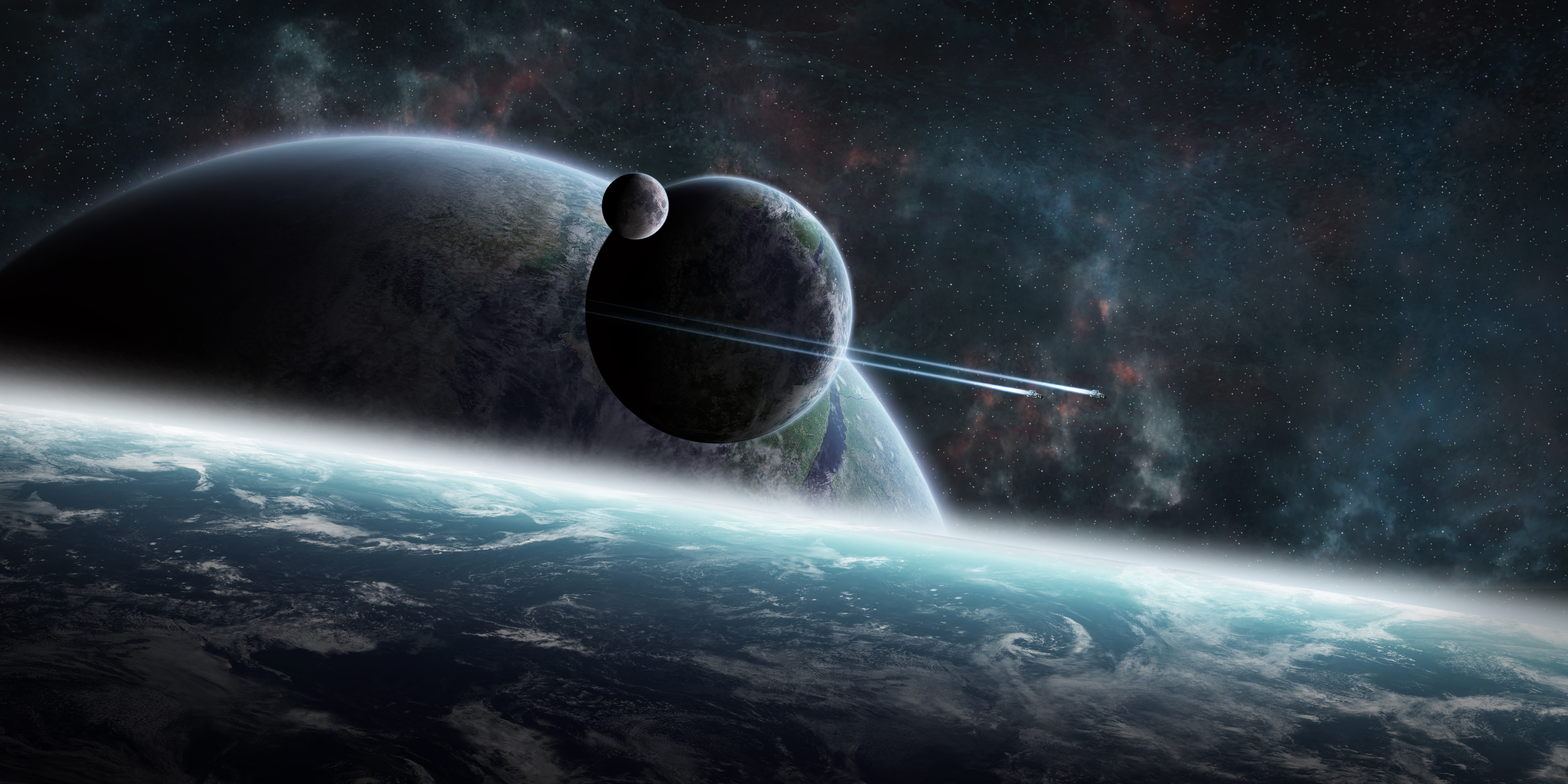 Téléchargez des papiers peints mobile Science Fiction, Lever De Planète gratuitement.
