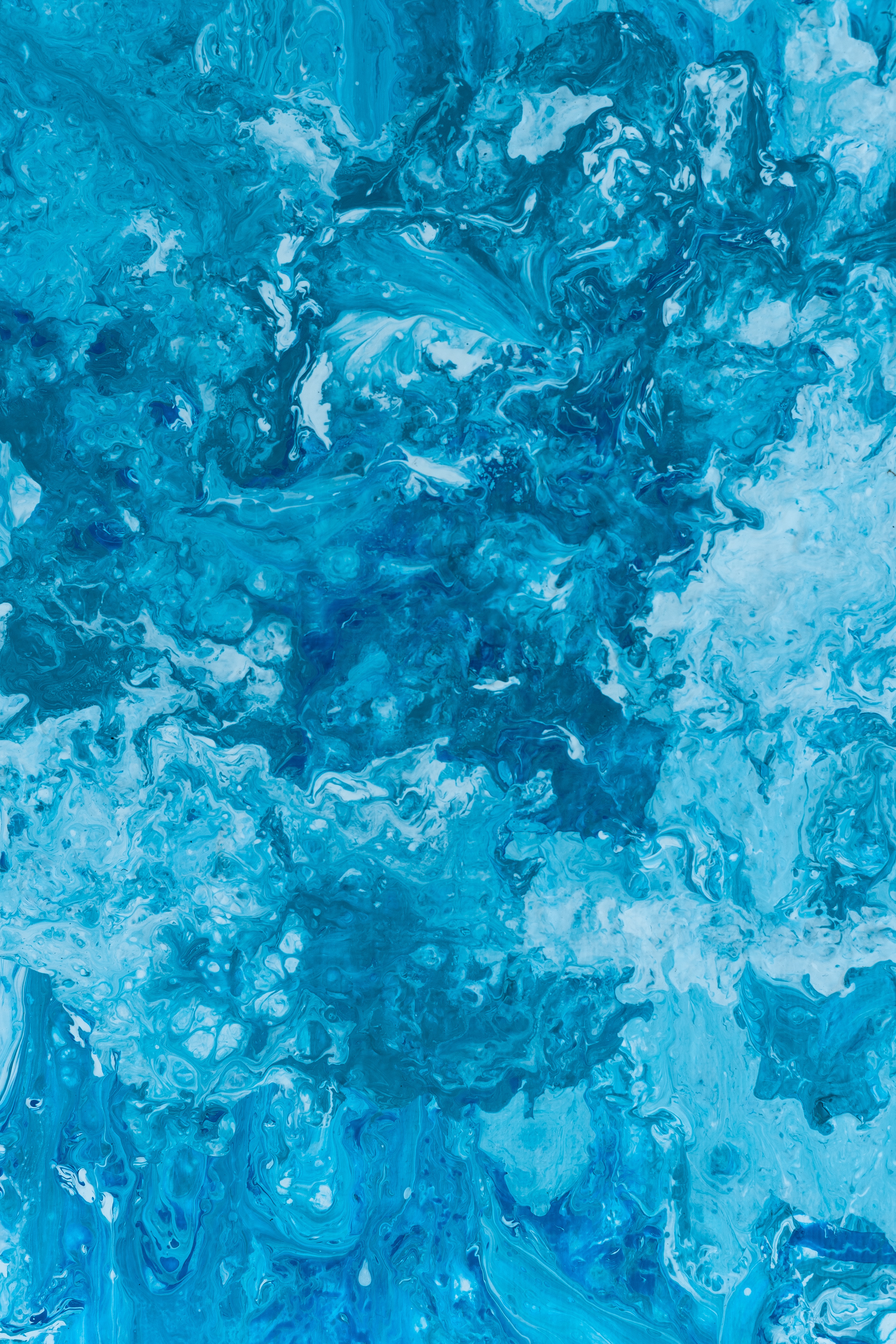liquid, paint, divorces, abstract, blue HD wallpaper
