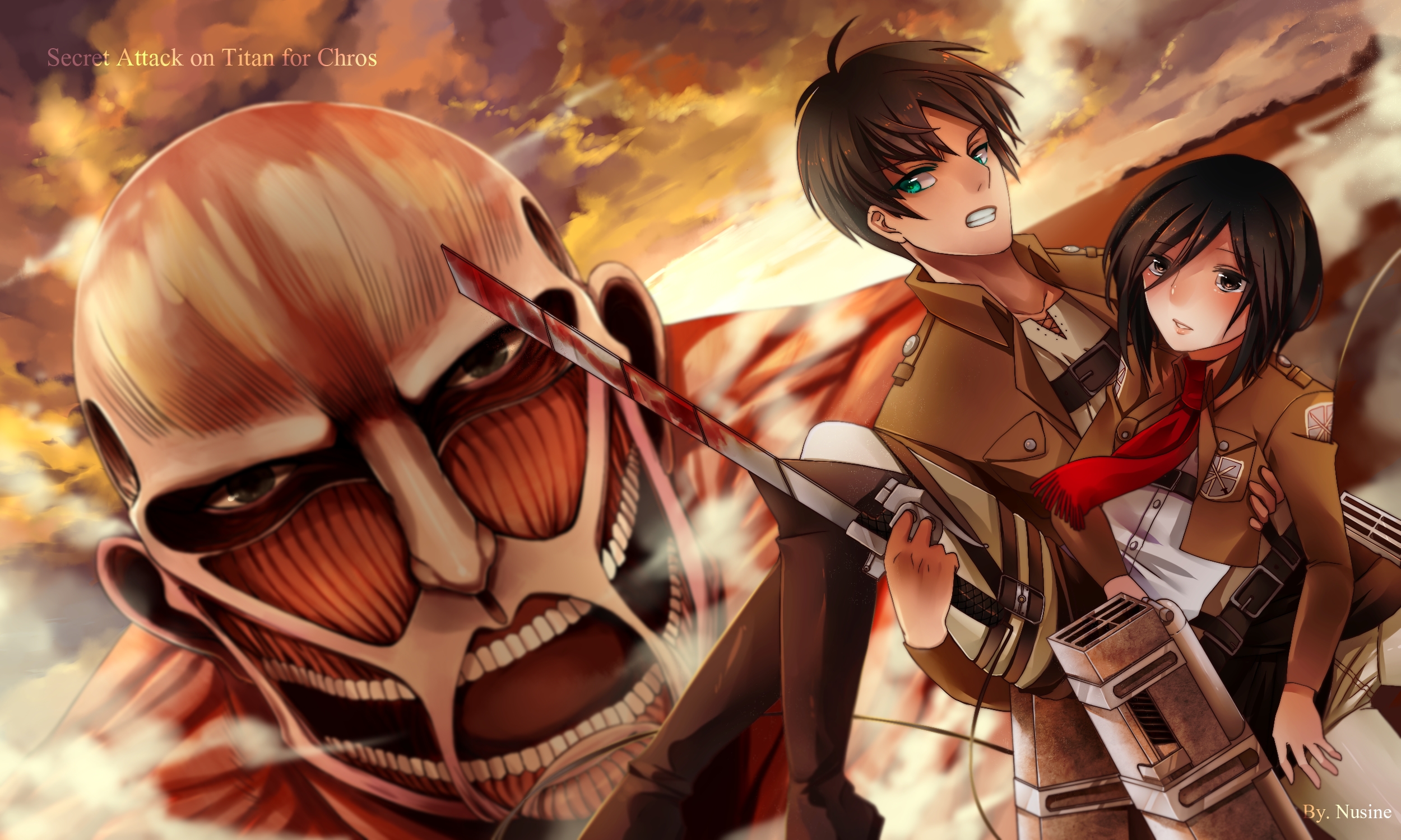 Baixe gratuitamente a imagem Anime, Eren Yeager, Mikasa Ackerman, Ataque Dos Titãs na área de trabalho do seu PC