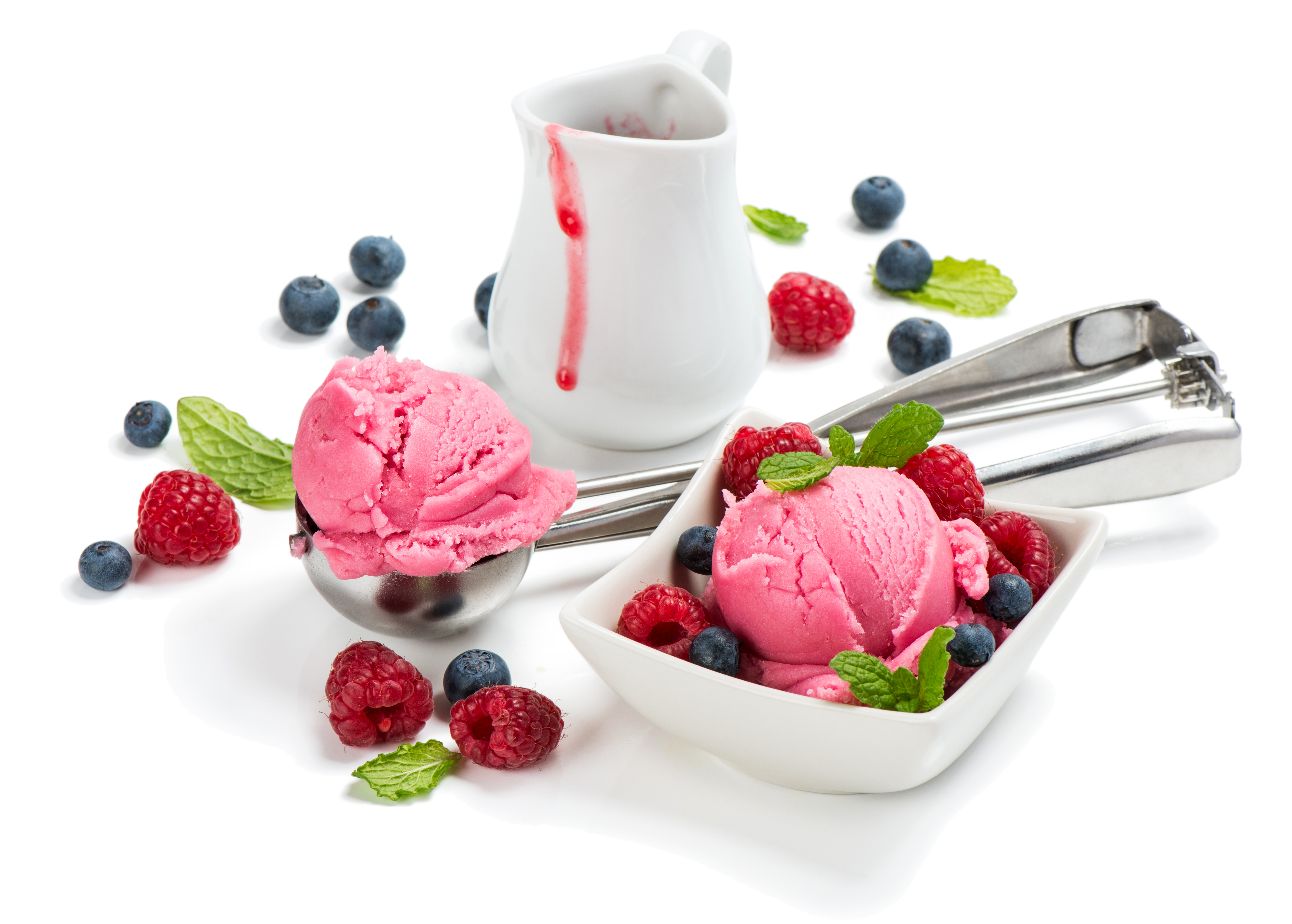 Download mobile wallpaper Food, Blueberry, Raspberry, Ice Cream, Still Life, Berry for free.