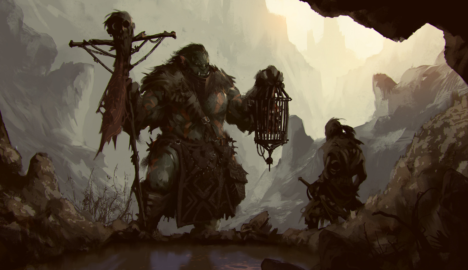 Download mobile wallpaper Fantasy, Warrior, Orc for free.