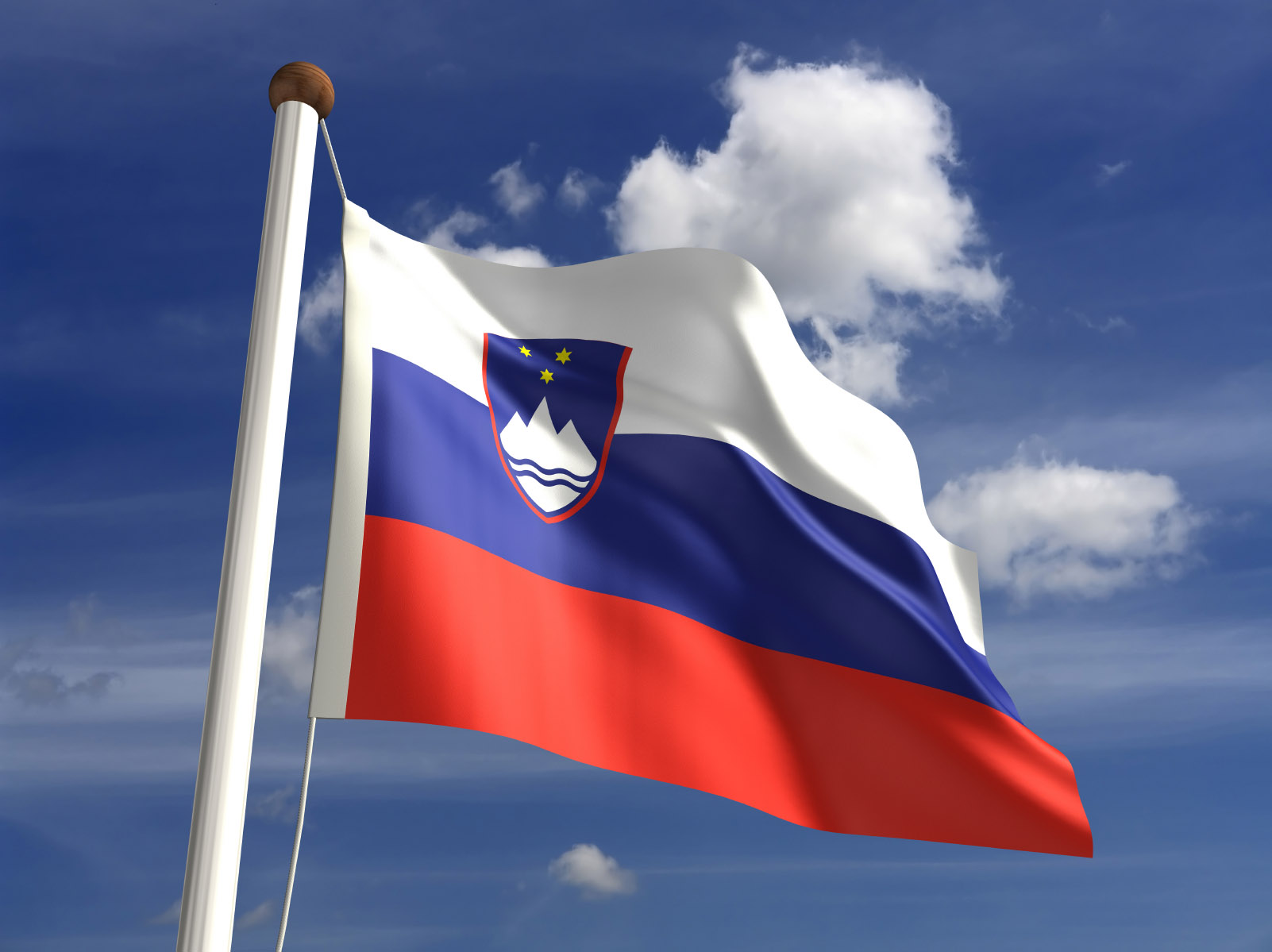 Скачать обои Флаг Словении на телефон бесплатно