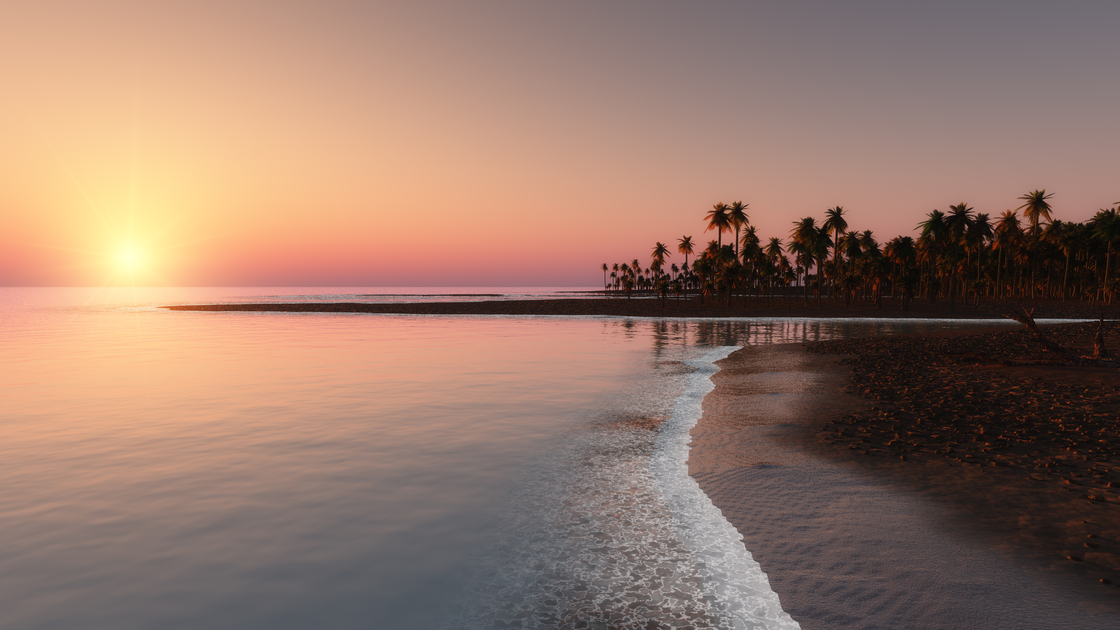 Descarga gratuita de fondo de pantalla para móvil de Naturaleza, Playa, Horizonte, Costa, Océano, Atardecer, Tierra/naturaleza.