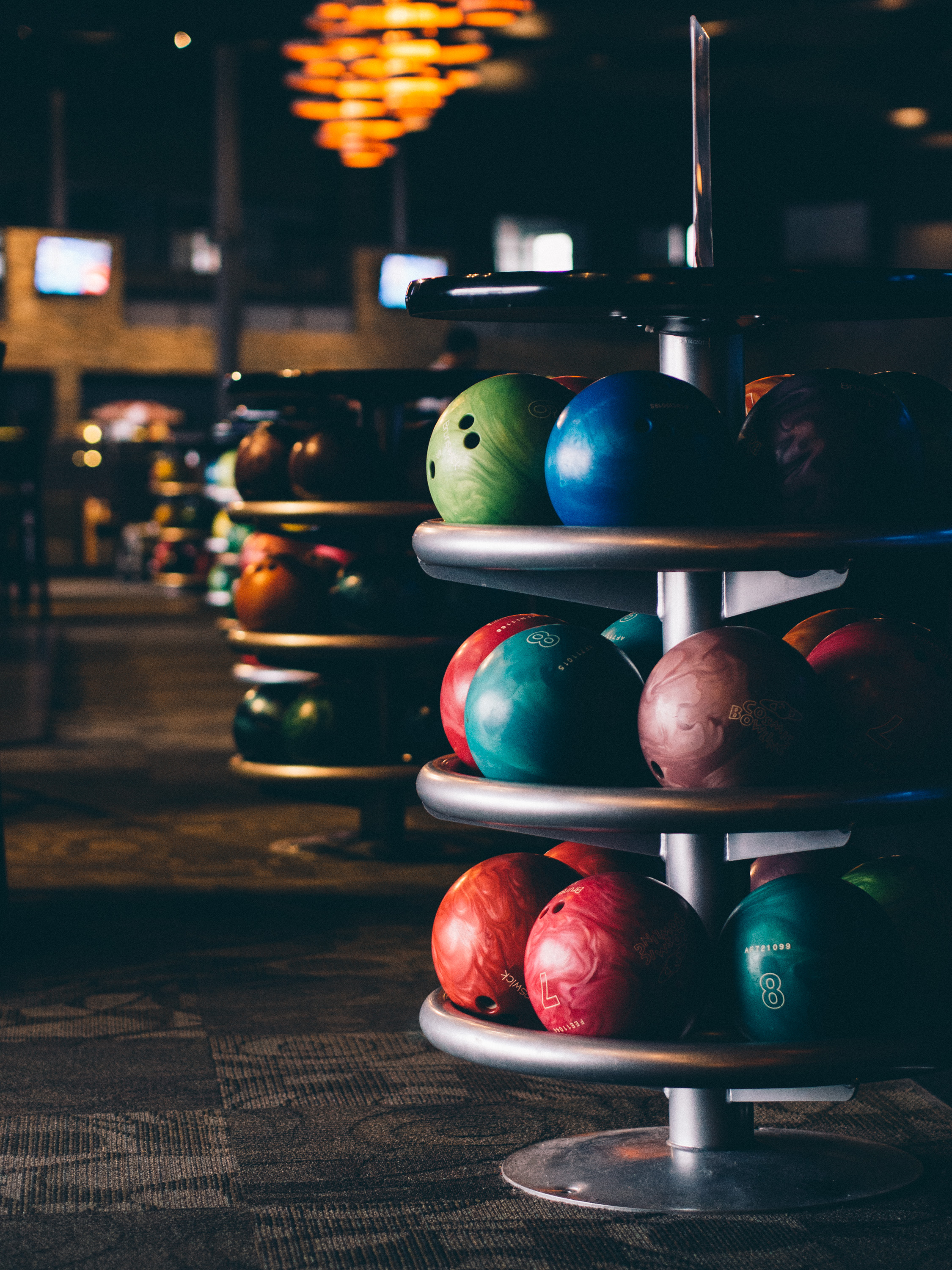 sports, balls, stand, bowling