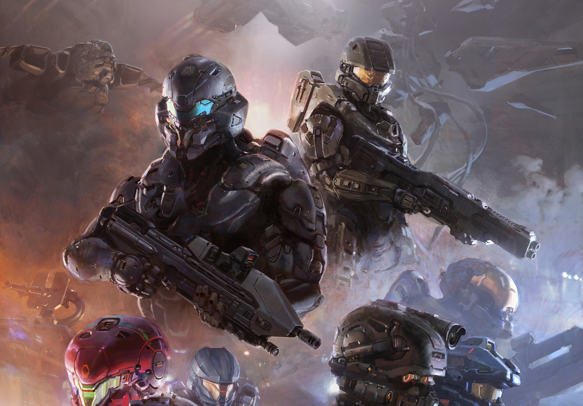 Baixe gratuitamente a imagem Arma, Guerreiro, Armaduras, Aréola, Videogame, Futurístico, Comandante, Halo 5: Guardians na área de trabalho do seu PC