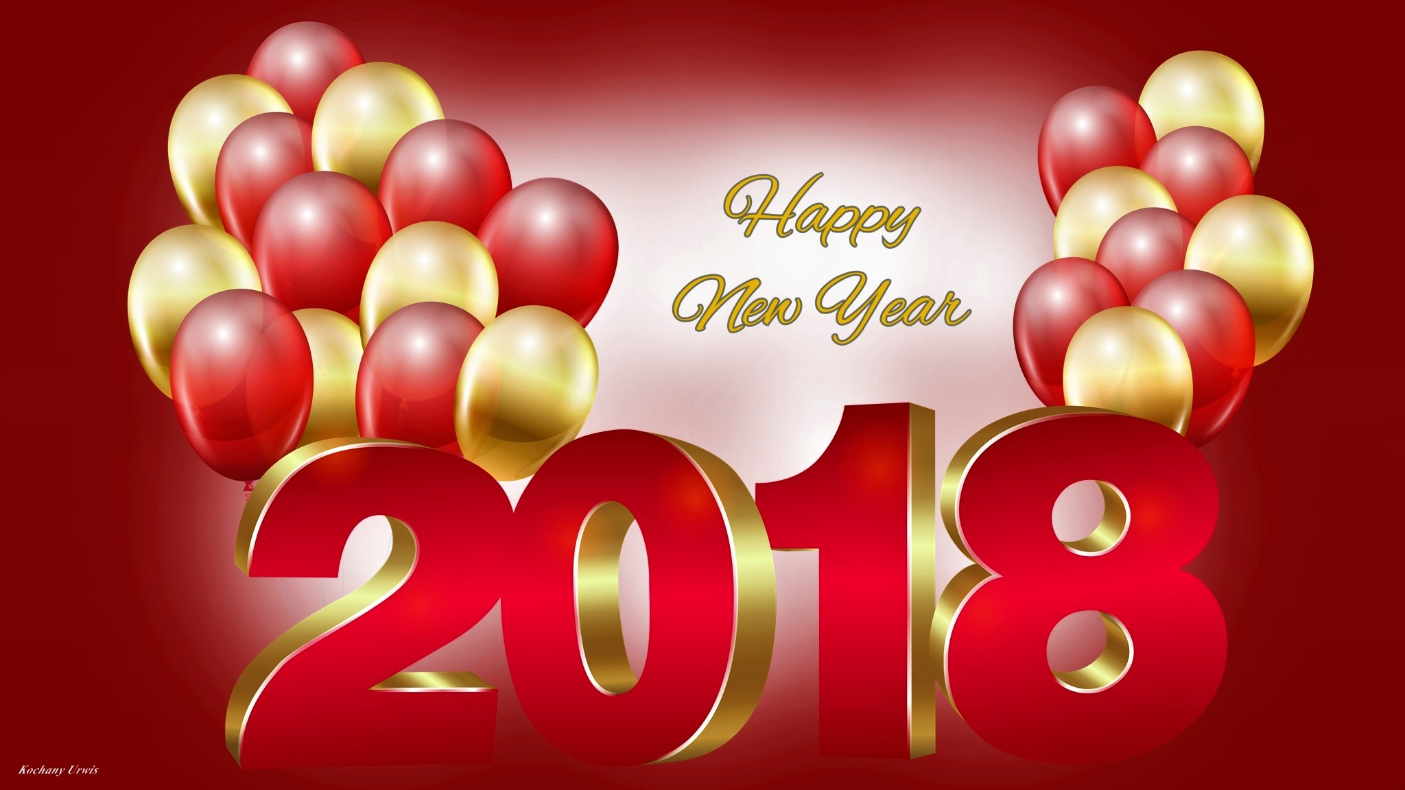 Laden Sie das Feiertage, Neujahr, Ballon, Neujahr 2018-Bild kostenlos auf Ihren PC-Desktop herunter