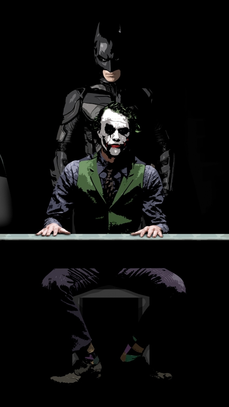 Téléchargez des papiers peints mobile Joker, Bande Dessinées, The Dark Knight : Le Chevalier Noir, Homme Chauve Souris gratuitement.