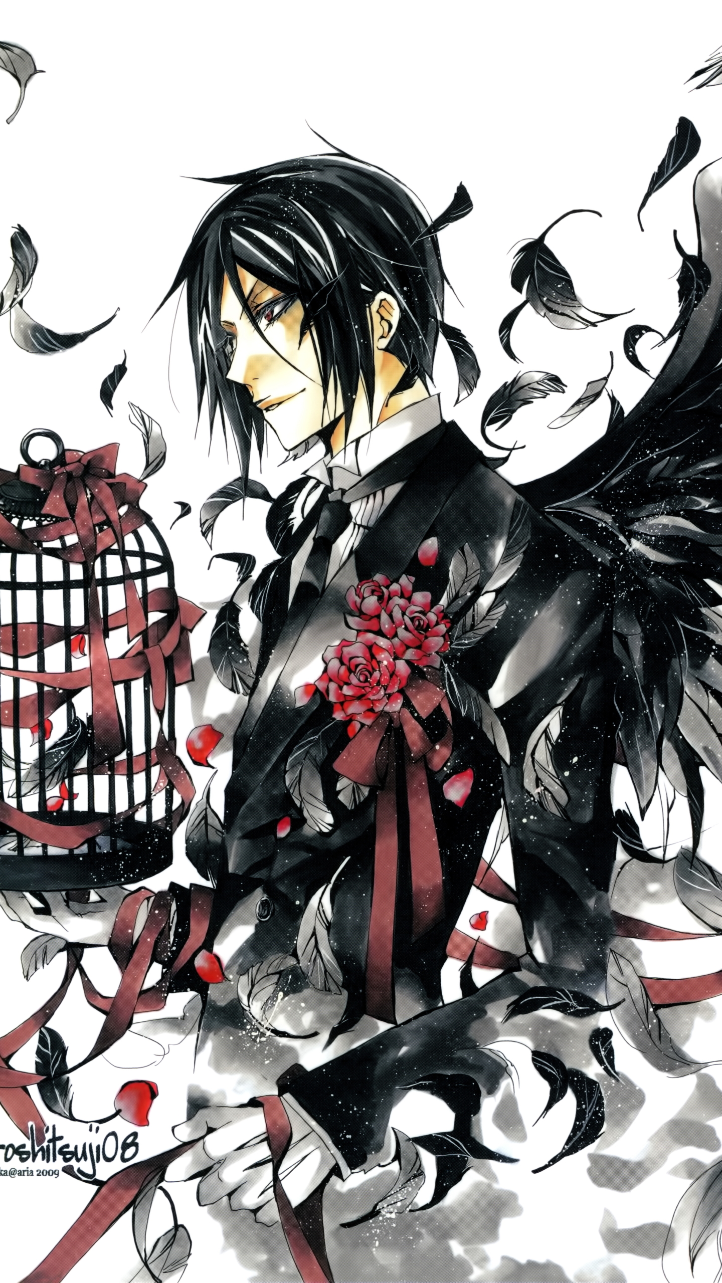 Download mobile wallpaper Anime, Wings, Black Butler for free.