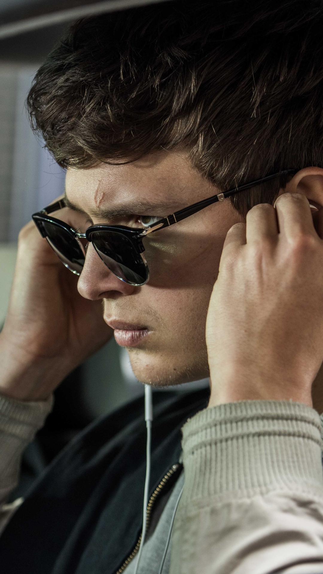 baby driver, movie, sunglasses, ansel elgort, baby (baby driver)