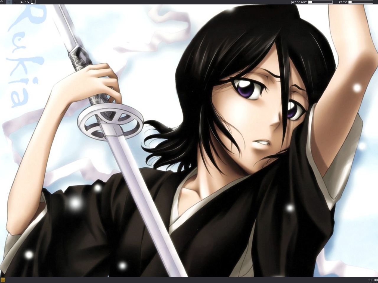 Handy-Wallpaper Bleach, Rukia Kuchiki, Animes kostenlos herunterladen.