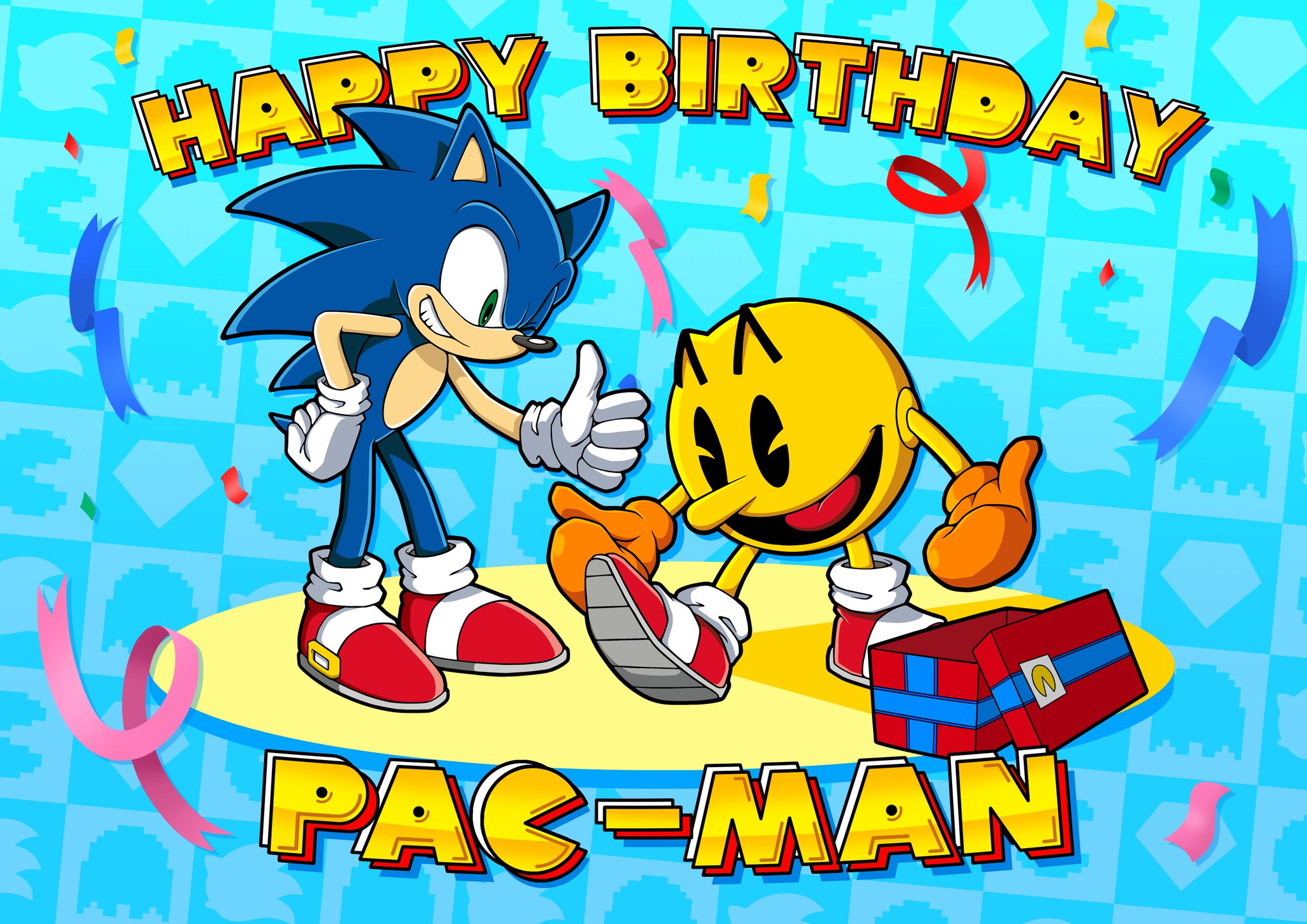 Download mobile wallpaper Sneakers, Smile, Crossover, Pac Man, Video Game, Sonic The Hedgehog, Sonic Channel for free.