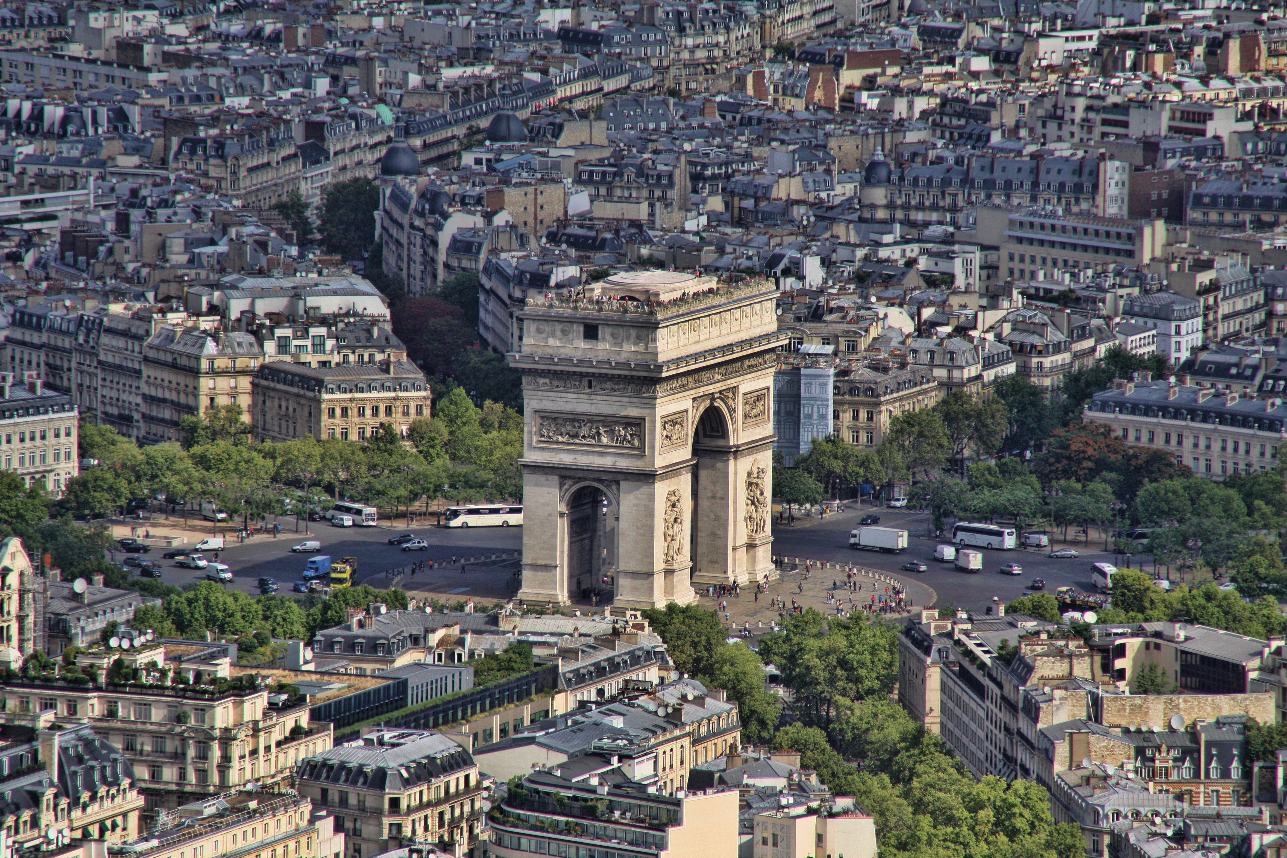 1525232 скачать обои триумфальная арка, франция, париж, сделано человеком, города - заставки и картинки бесплатно