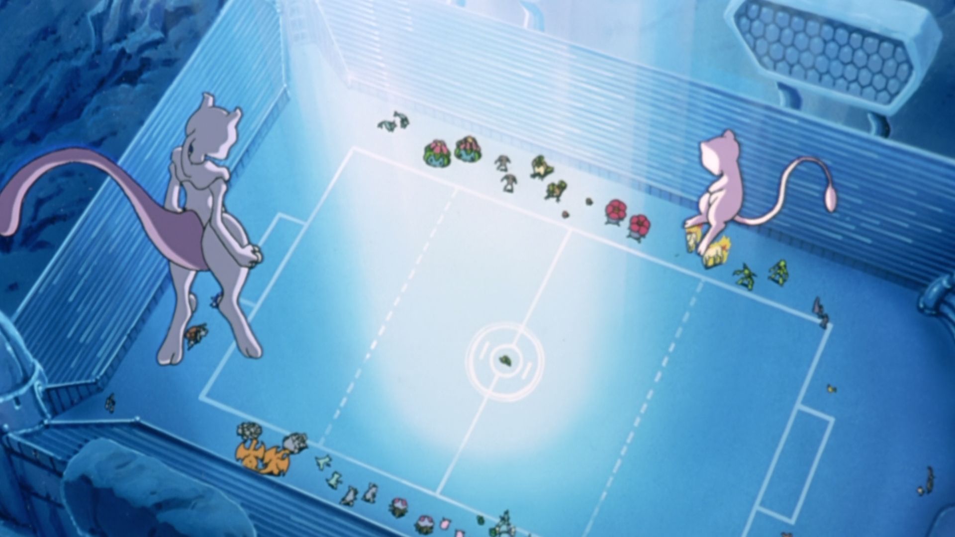 Download mobile wallpaper Anime, Pokémon, Mewtwo (Pokémon), Mew (Pokémon), Pokémon: The First Movie for free.