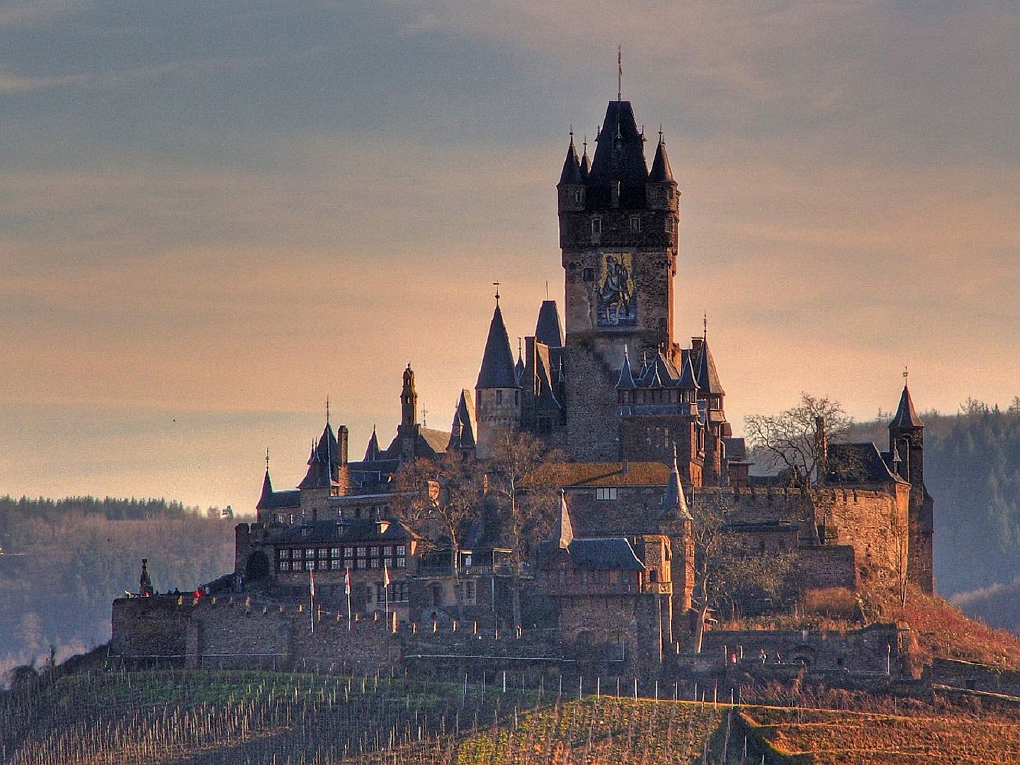 Die besten Burg Cochem-Hintergründe für den Telefonbildschirm
