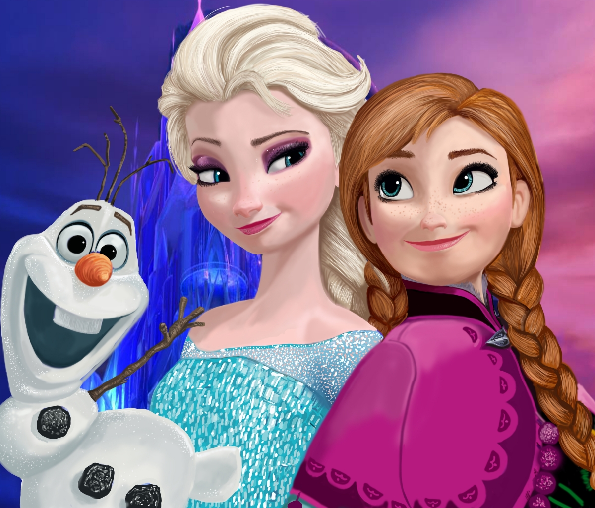 Descarga gratuita de fondo de pantalla para móvil de Películas, Frozen: El Reino Del Hielo, Congelado (Película), Ana (Congelada), Elsa (Congelada), Olaf (Congelado).