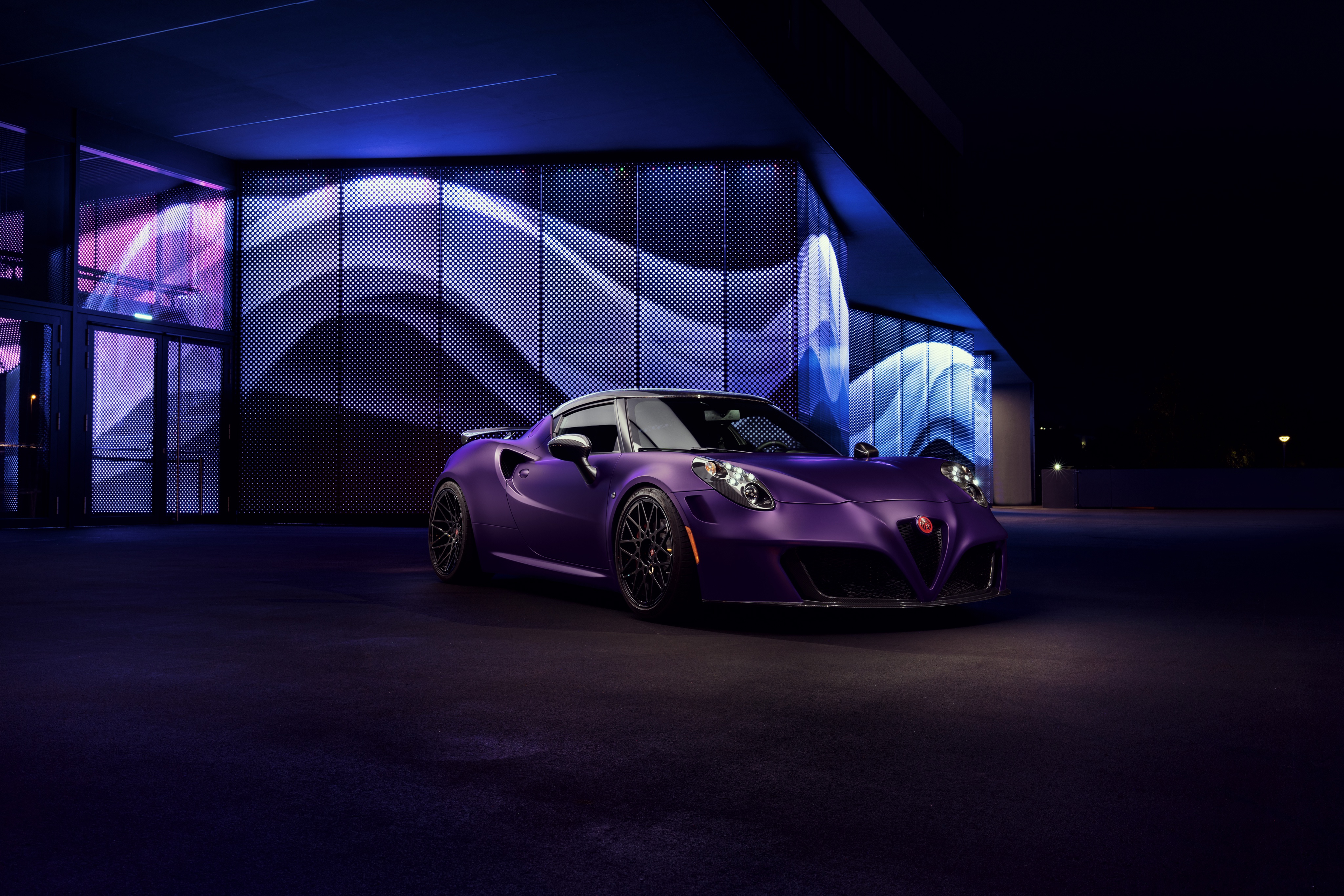 Free download wallpaper Alfa Romeo, Alfa Romeo 4C, Vehicles, Purple Car on your PC desktop