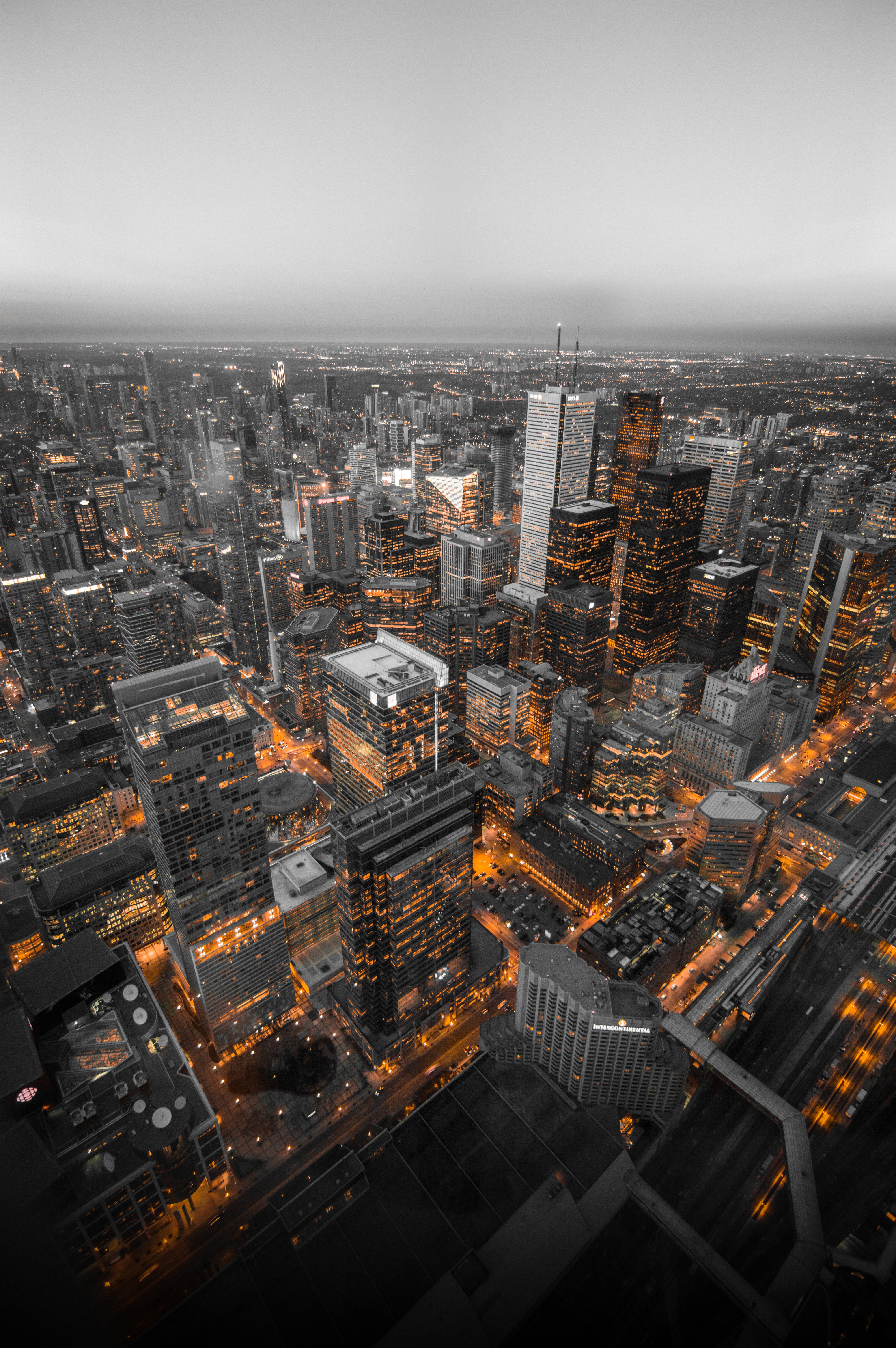 99236 скачать обои канада, торонто, города, небоскребы, вид сверху, мегаполис - заставки и картинки бесплатно