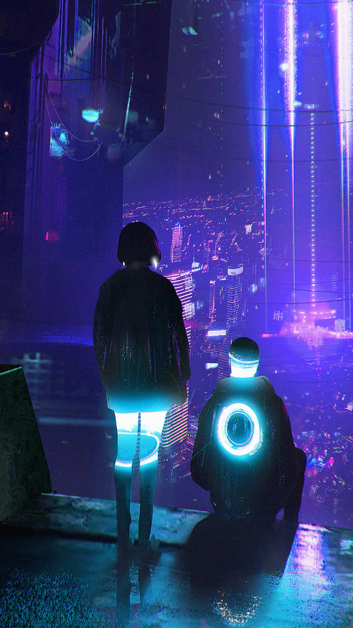 Download mobile wallpaper Cyberpunk, Neon, Sci Fi, Futuristic for free.