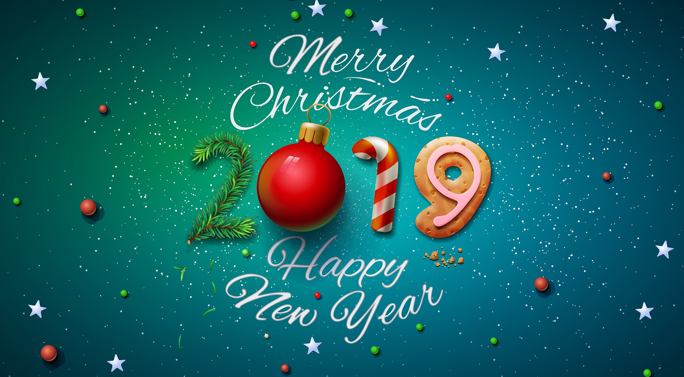 無料モバイル壁紙ホリデー, メリークリスマス, あけましておめでとう, 2019年新年をダウンロードします。
