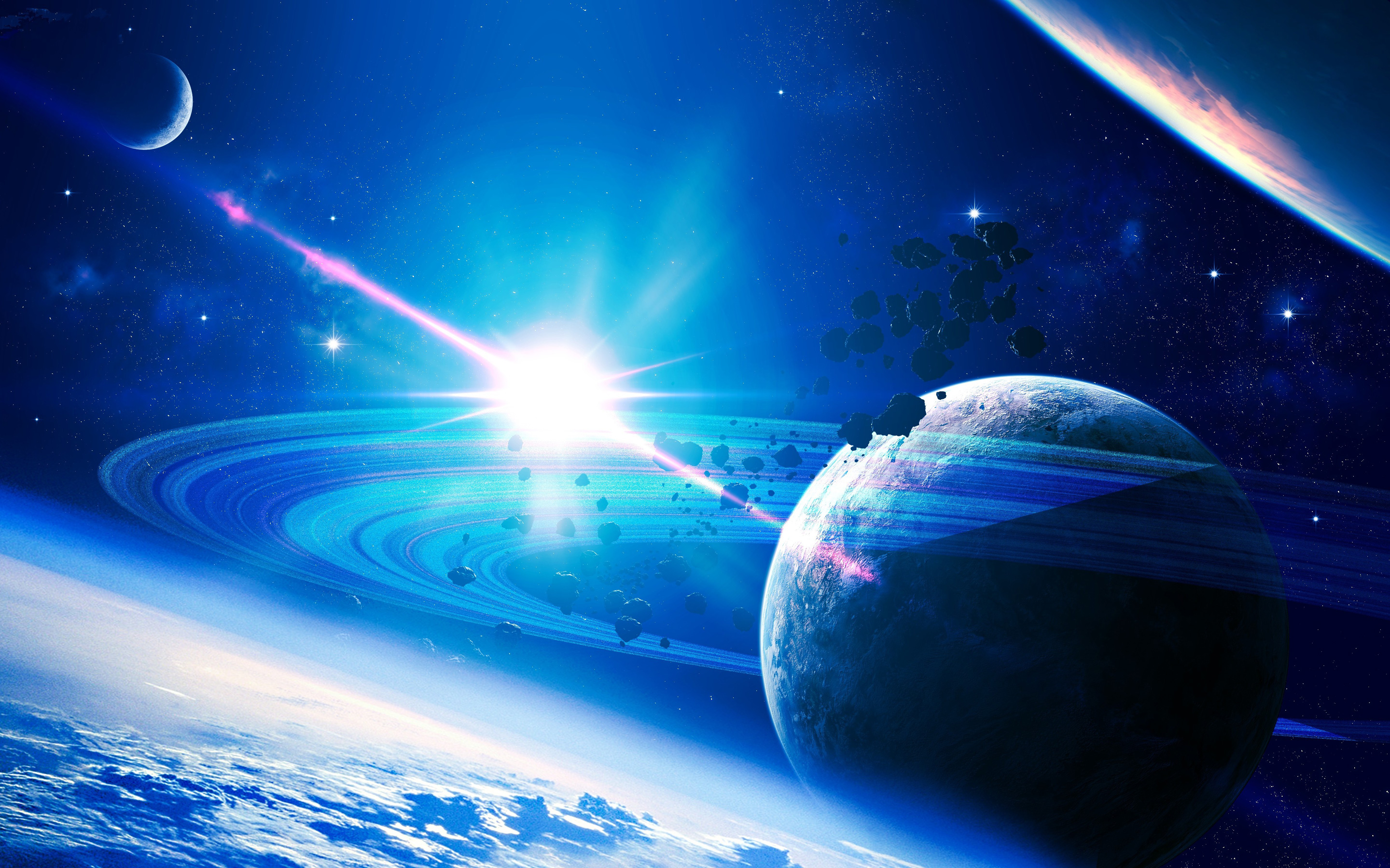 Free download wallpaper Space, Planet, Sci Fi, Star, Planetary Ring on your PC desktop