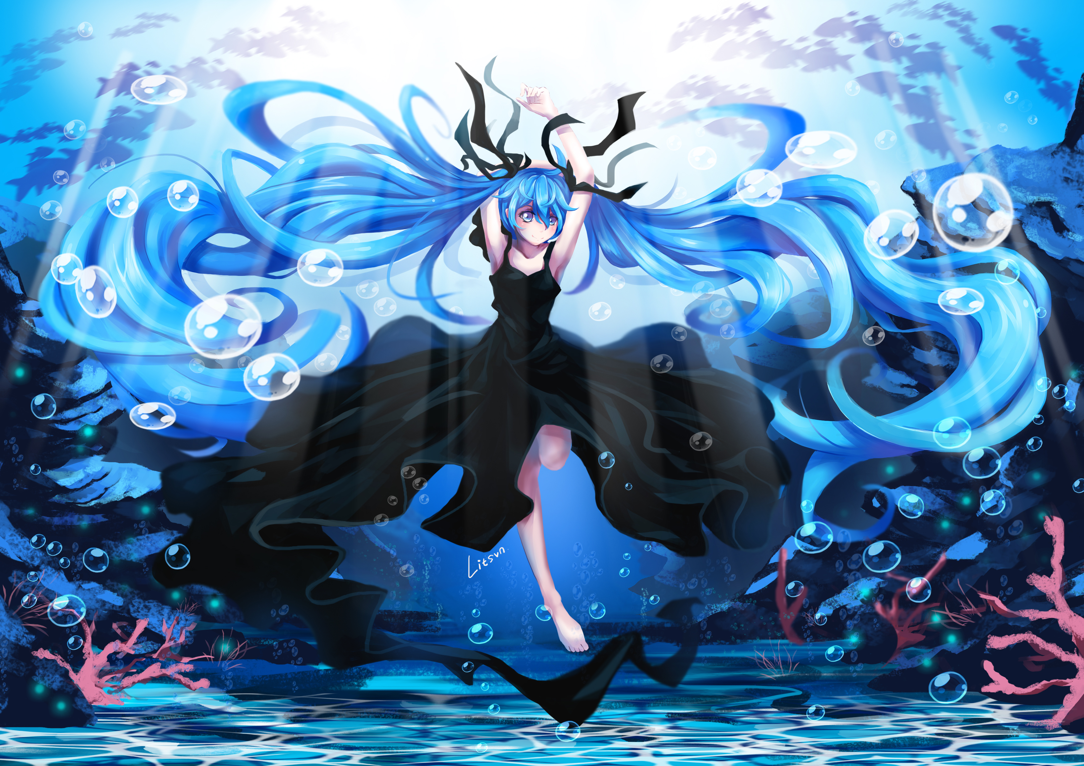 Free download wallpaper Anime, Dark, Vocaloid, Hatsune Miku on your PC desktop