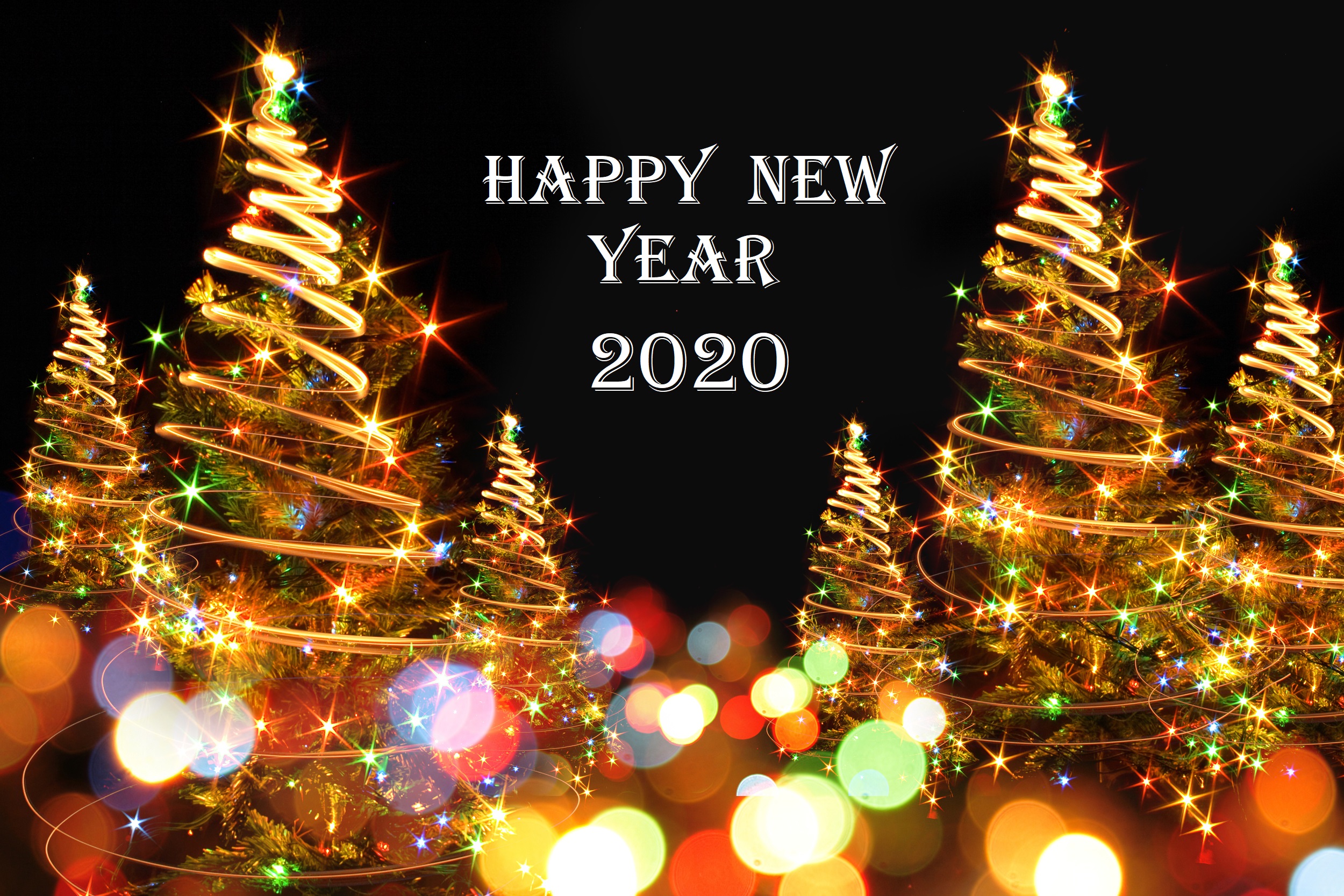 964295 Hintergrundbild herunterladen weihnachtsbaum, feiertage, neujahr 2020, frohes neues jahr - Bildschirmschoner und Bilder kostenlos