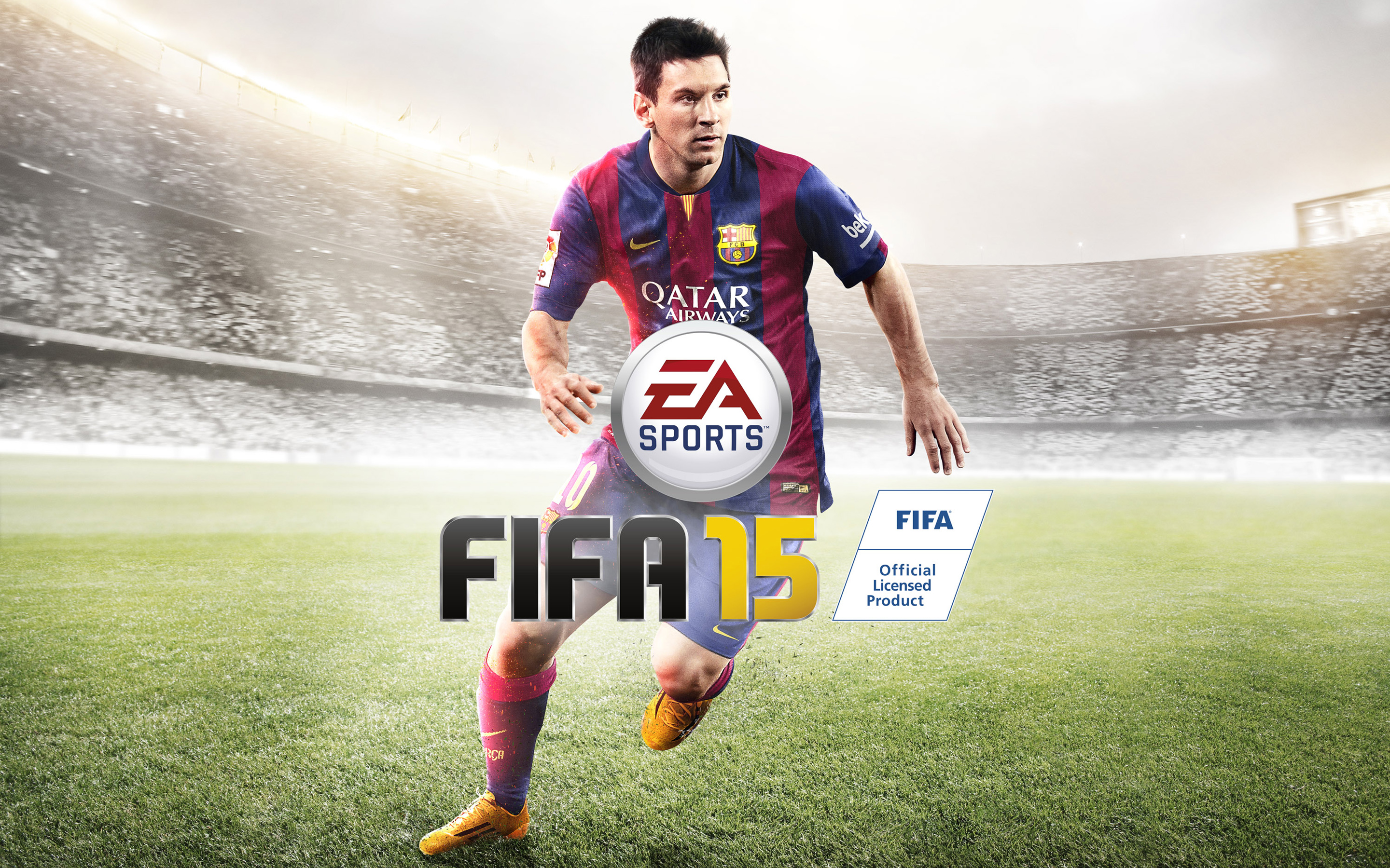 Handy-Wallpaper Computerspiele, Lionel Messi, Fifa 15 kostenlos herunterladen.