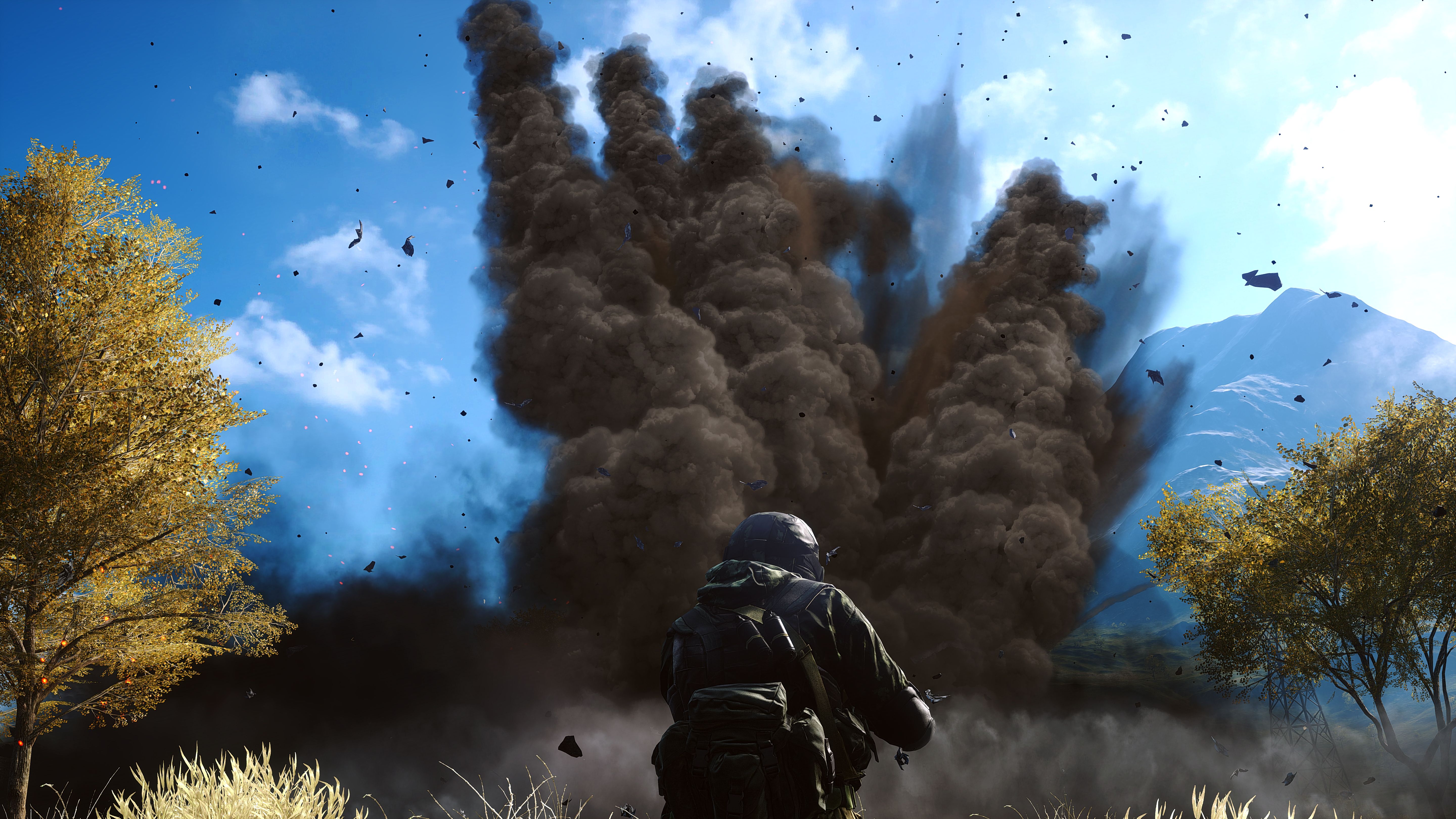 Скачать обои бесплатно Дым, Солдаты, Взрыв, Видеоигры, Поле Битвы, Battlefield 4 картинка на рабочий стол ПК