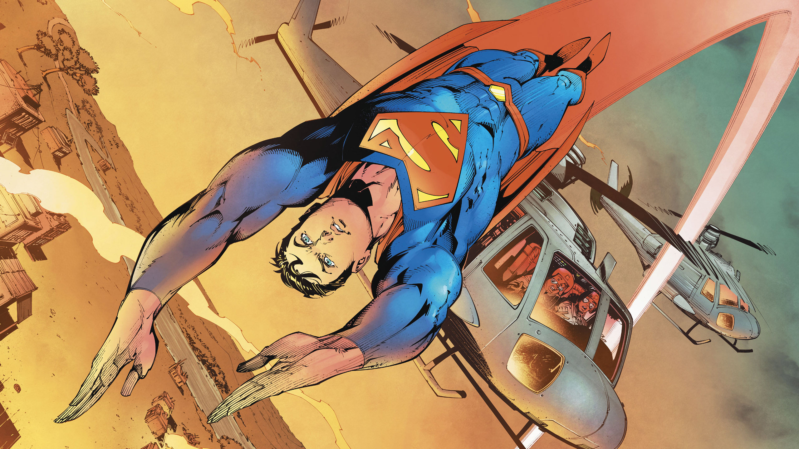 Download mobile wallpaper Superman, Helicopter, Comics, Dc Comics for free.