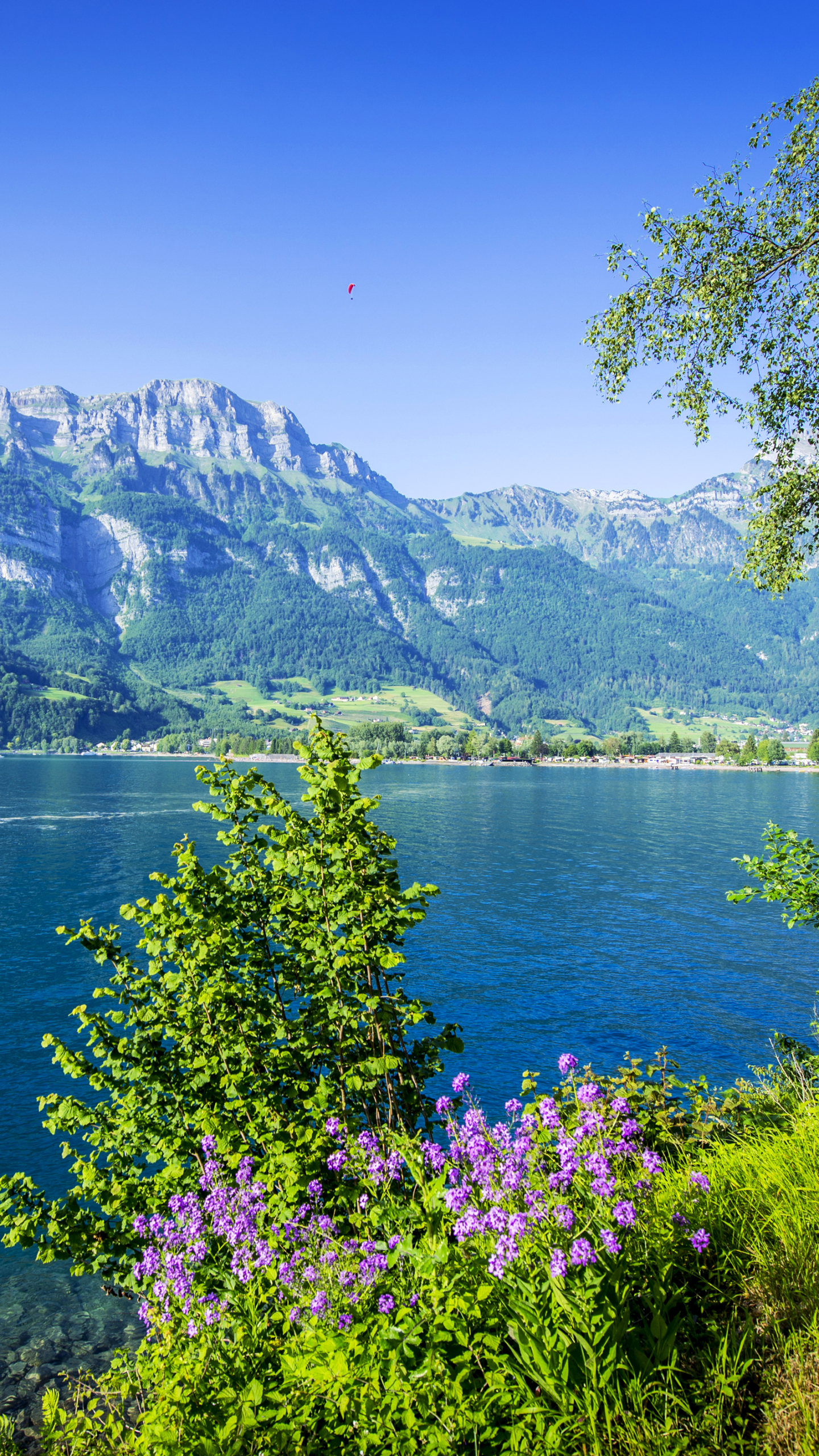 Скачати мобільні шпалери Пейзаж, Природа, Озера, Гора, Озеро, Земля, Швейцарія безкоштовно.