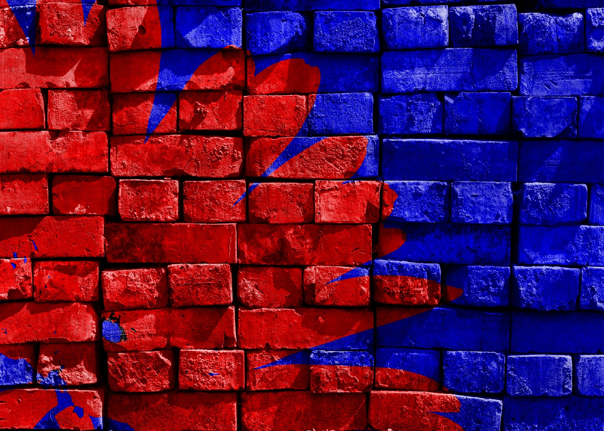 Download mobile wallpaper Wall, Colors, Brick, Man Made for free.