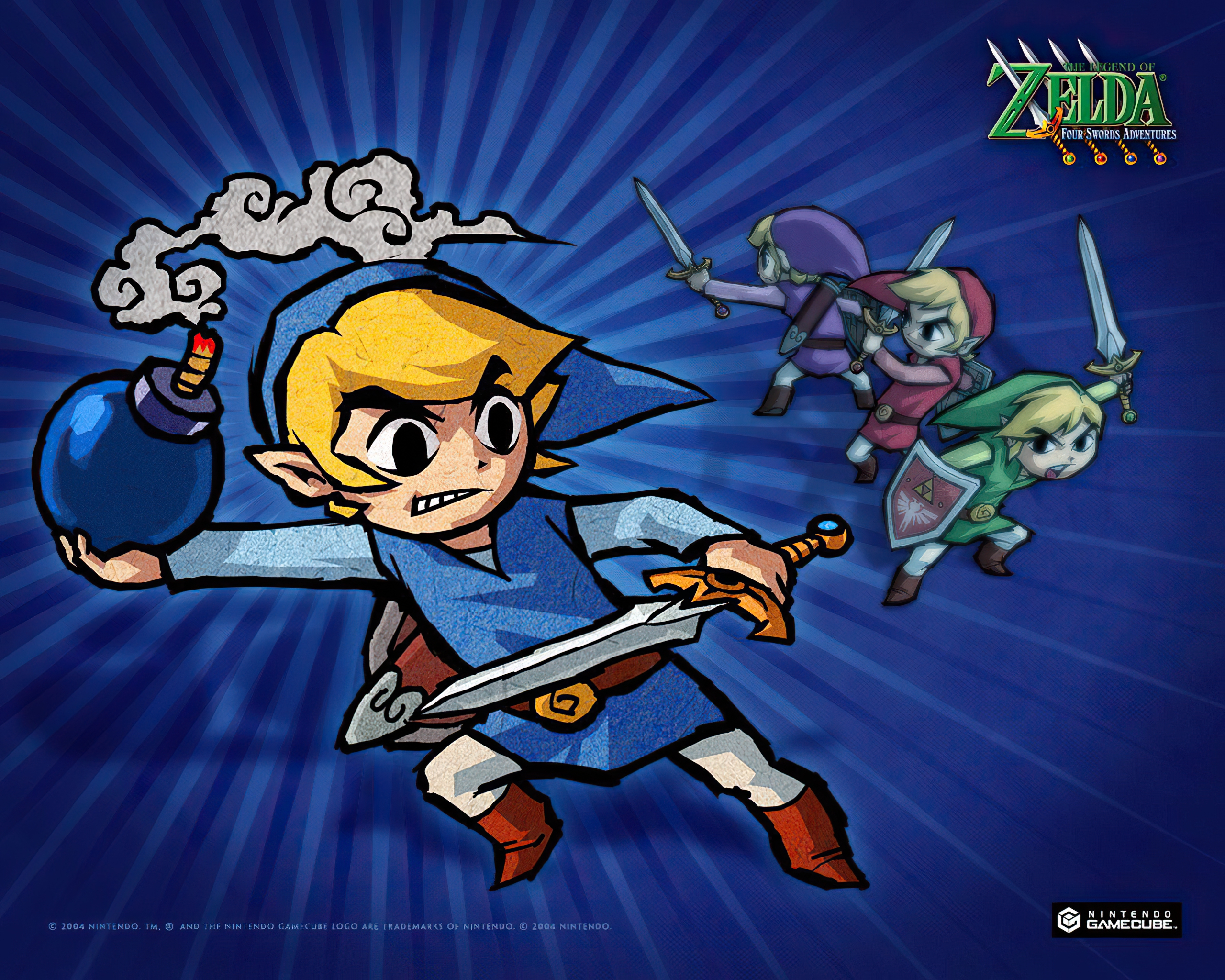 Descarga gratuita de fondo de pantalla para móvil de La Leyenda De Zelda: Aventuras De Cuatro Espadas, Zelda, Videojuego.