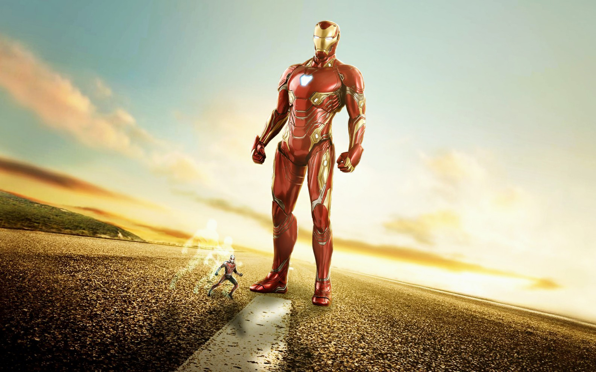 Handy-Wallpaper Crossover, Filme, Ironman, Ameisenmann kostenlos herunterladen.