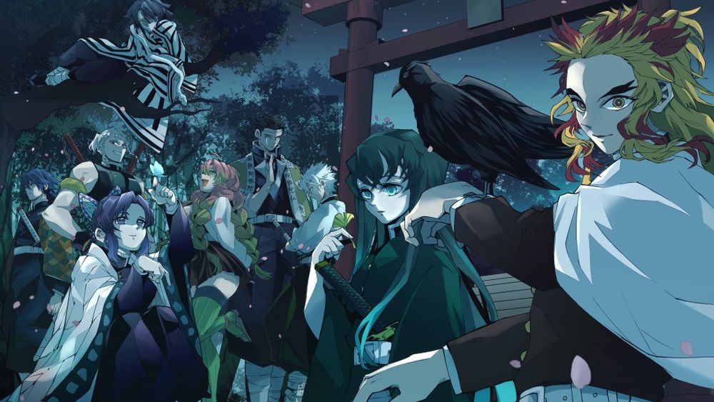 Fond d'écran HD: Animé, Les Rôdeurs De La Nuit, Giyuu Tomioka, Mitsuri