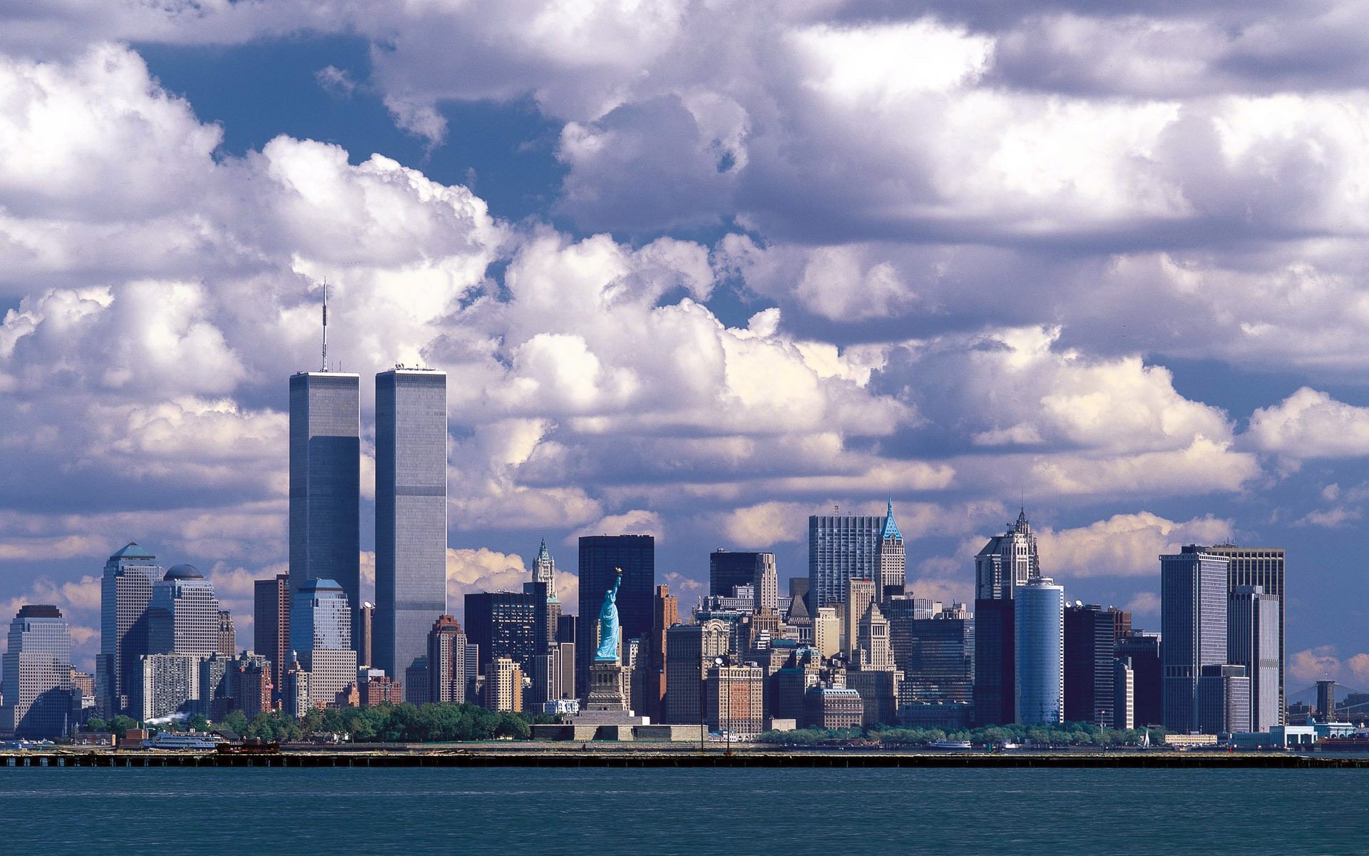 Скачати мобільні шпалери Статуя Свободи, Нью Йорк, Манхеттен, Міста, Створено Людиною безкоштовно.