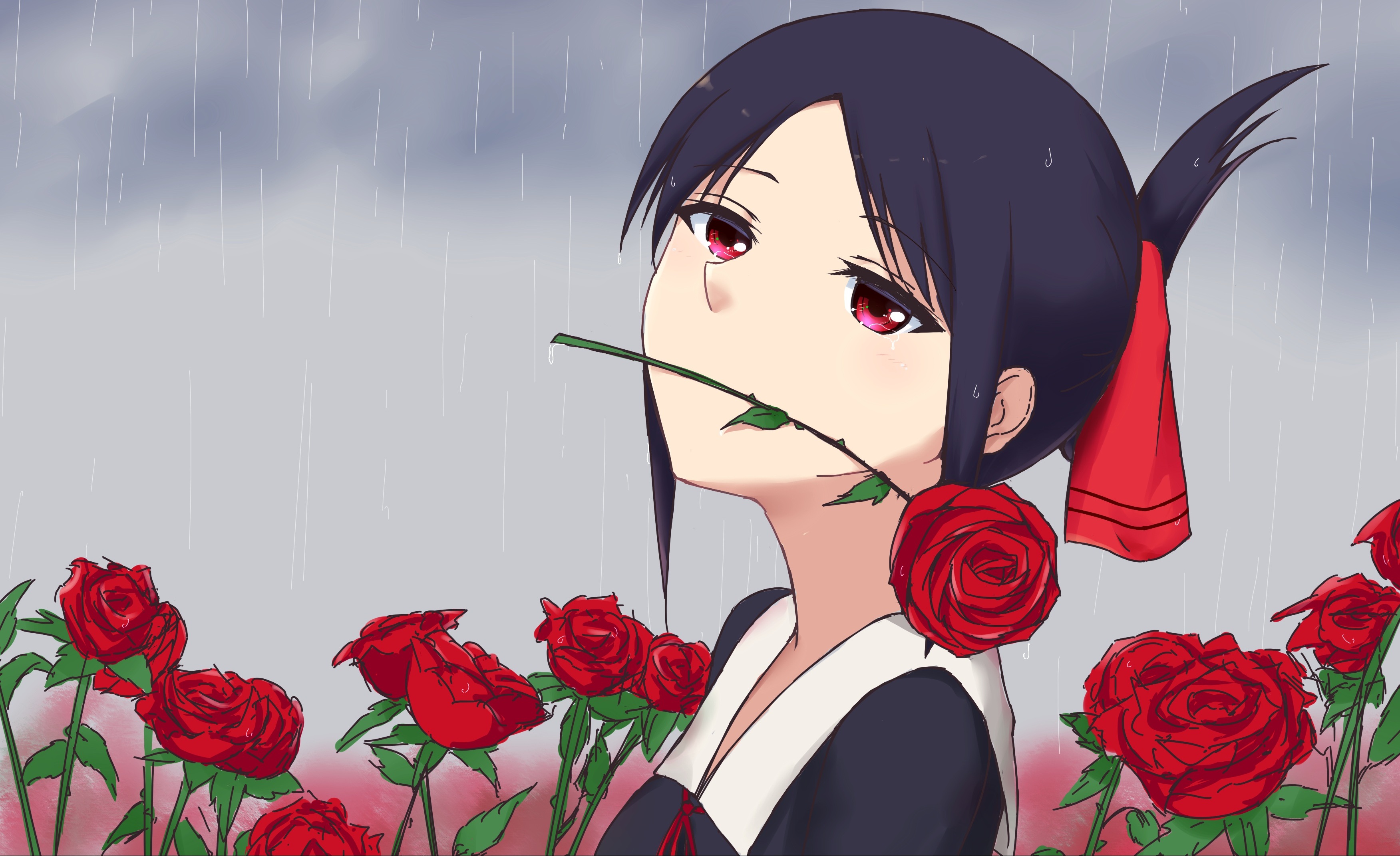 Téléchargez gratuitement l'image Rose, Animé, Kaguya Sama: Love Is War, Kaguya Shinomiya sur le bureau de votre PC