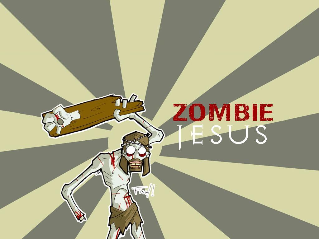 1512284 Hintergrundbild herunterladen humor, einfach falsch, jesus, zombie - Bildschirmschoner und Bilder kostenlos