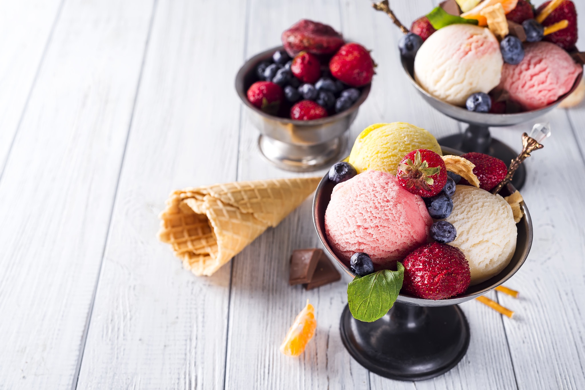 Free download wallpaper Food, Ice Cream, Still Life, Berry, Fruit, Waffle Cone on your PC desktop