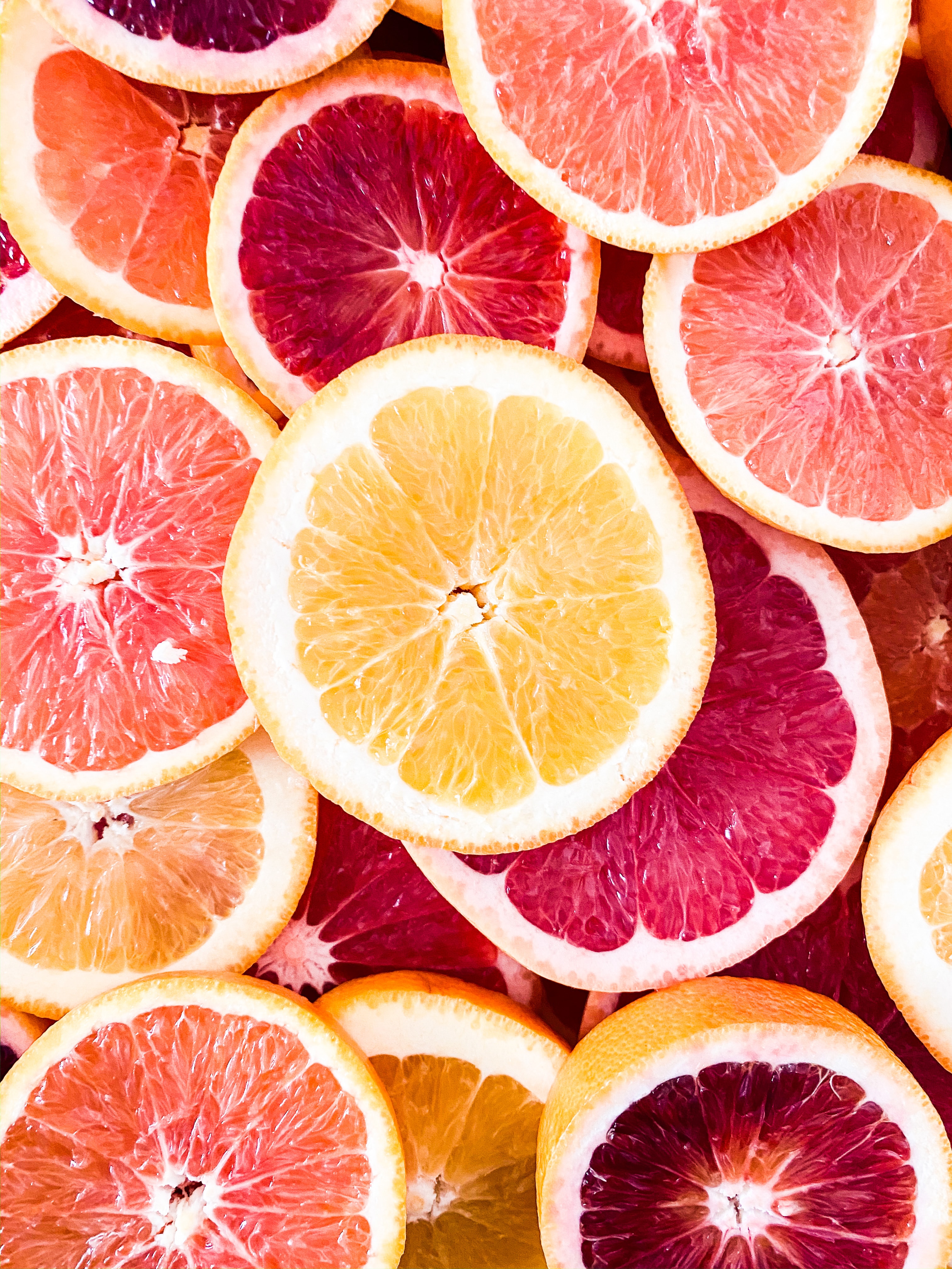 142881 завантажити шпалери цитрус, цитрусові, їжа, лимон, оранжевий, апельсин, часточки, фрагменти, грейпфрут - заставки і картинки безкоштовно