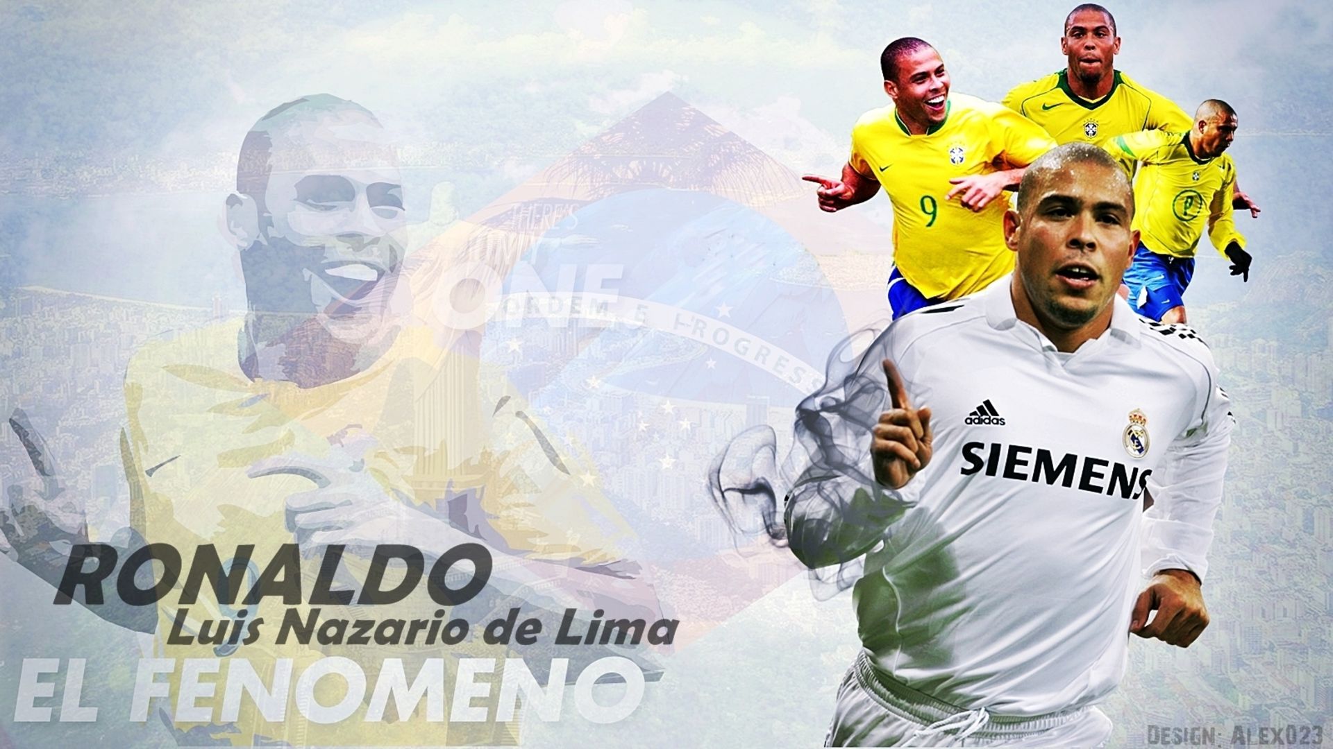 Free download wallpaper Sports, Soccer, Real Madrid C F, Brazil National Football Team, Ronaldo Nazário on your PC desktop